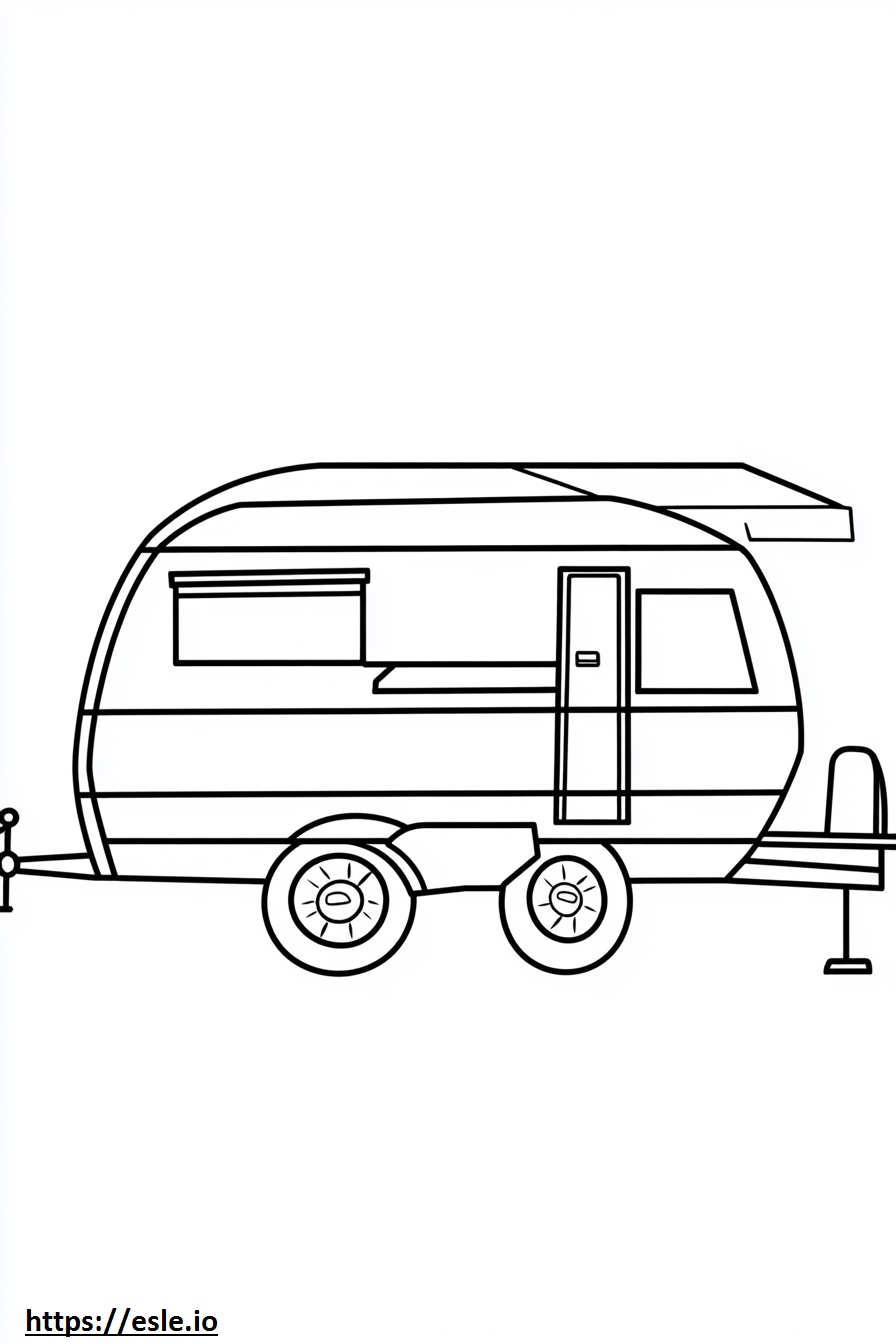 Camper trailer for coloring