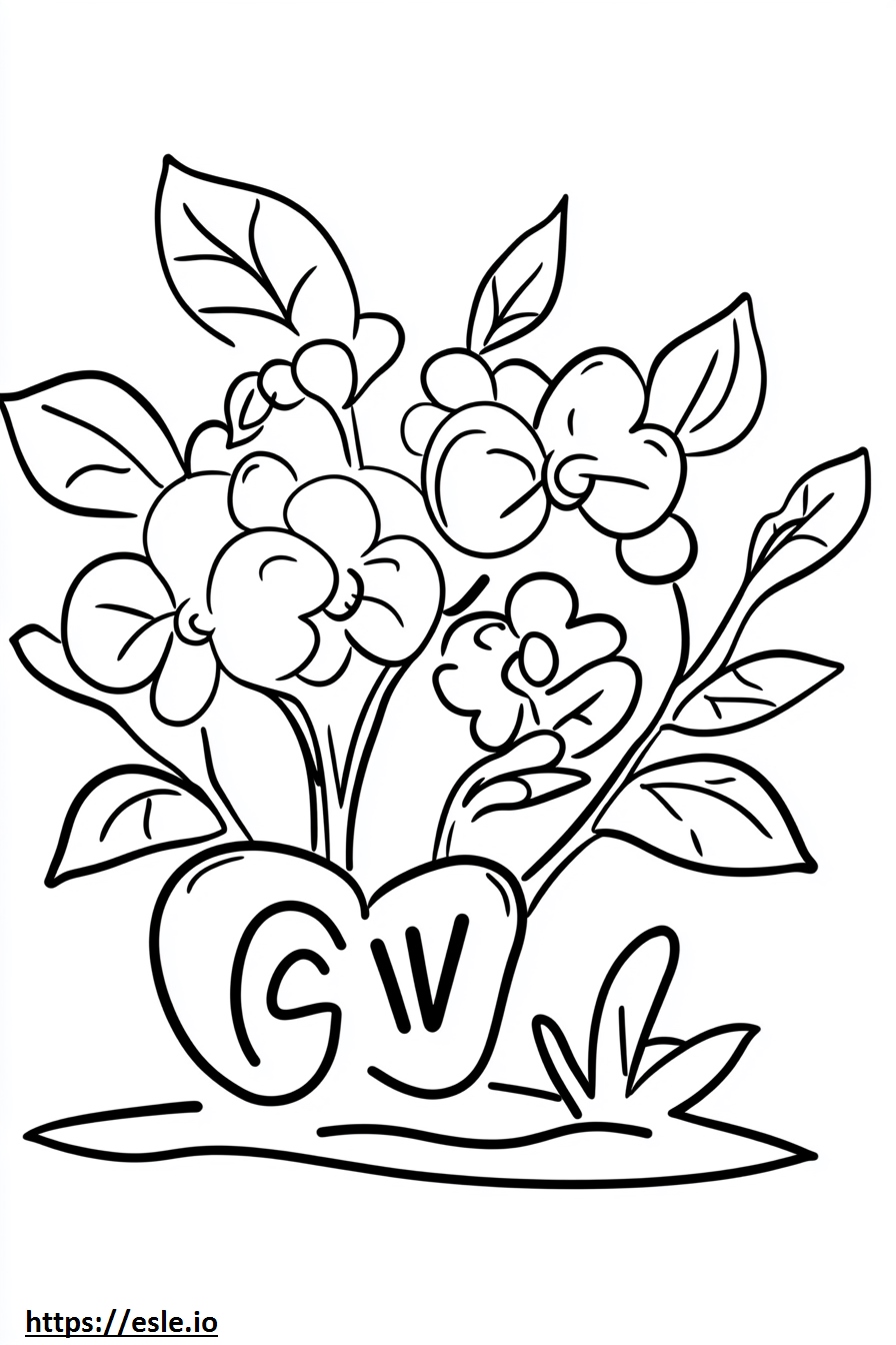 Ausmalbild CVC-Wort zum Ausdrucken Kostenlos