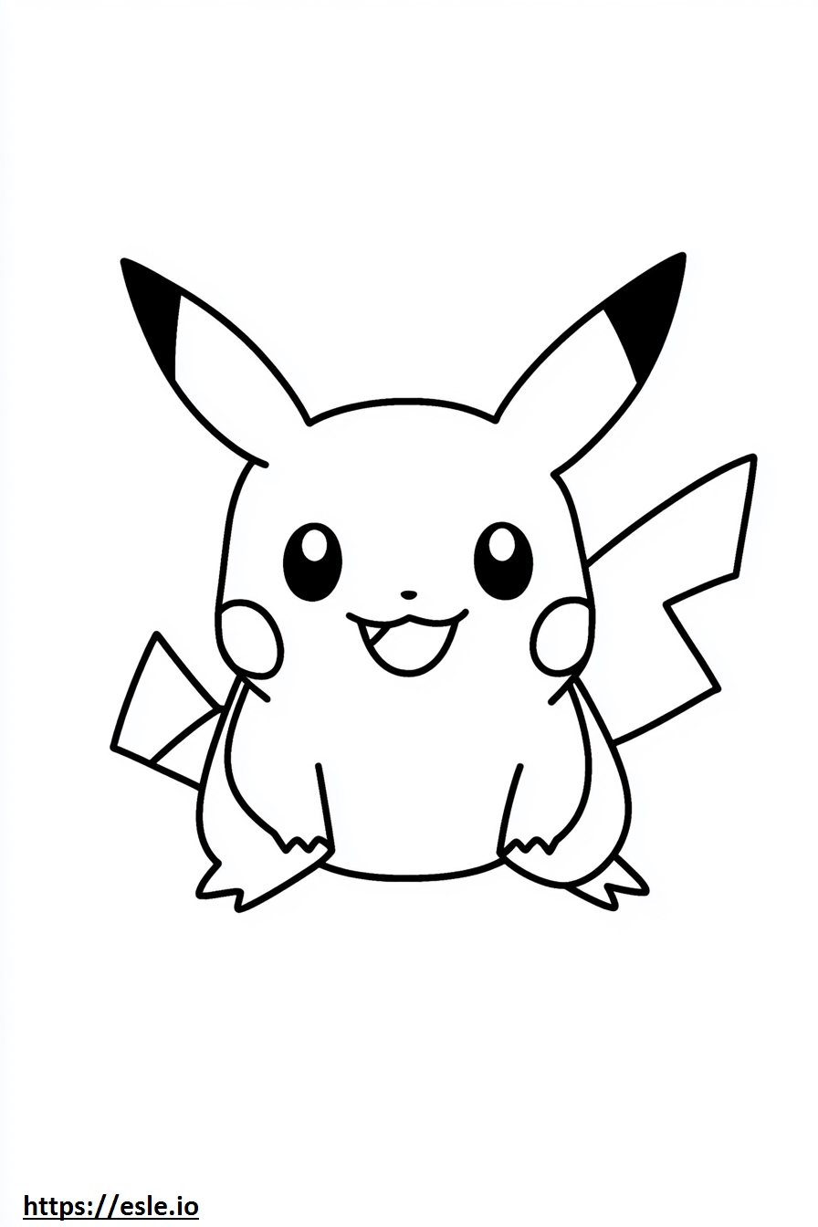 Simple Pokemon Coloring Page - Free Printable for Kids
