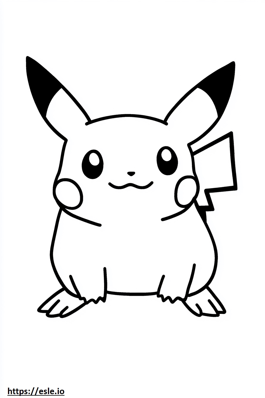 Simpele Pokémon kleurplaat voor kinderen kleurplaat