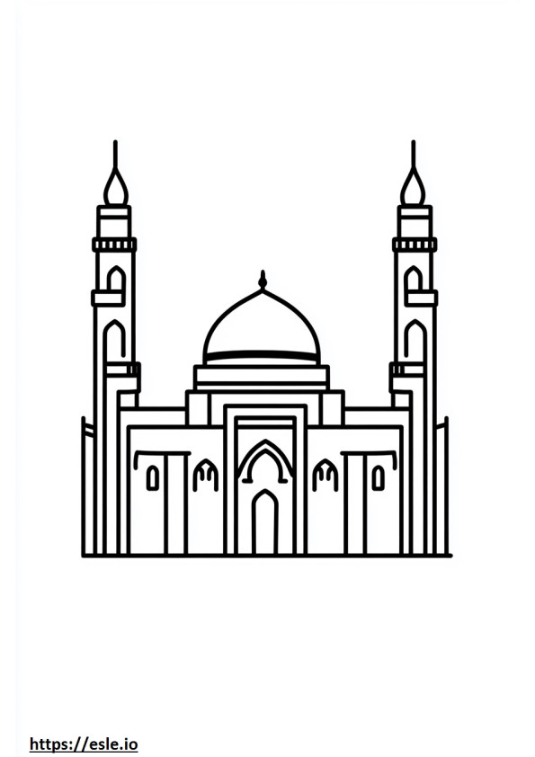Desen kaaba simplă desen de colorat