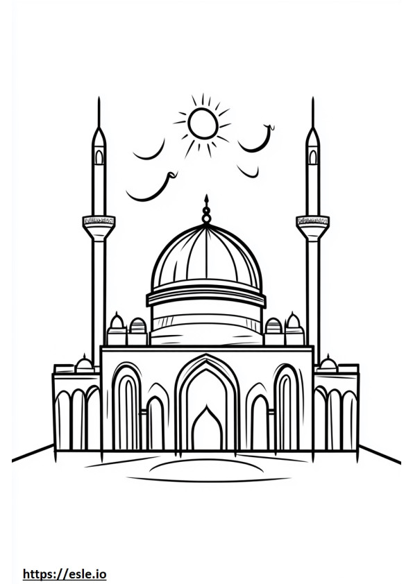 Desen kaaba simplă fisa de colorat
