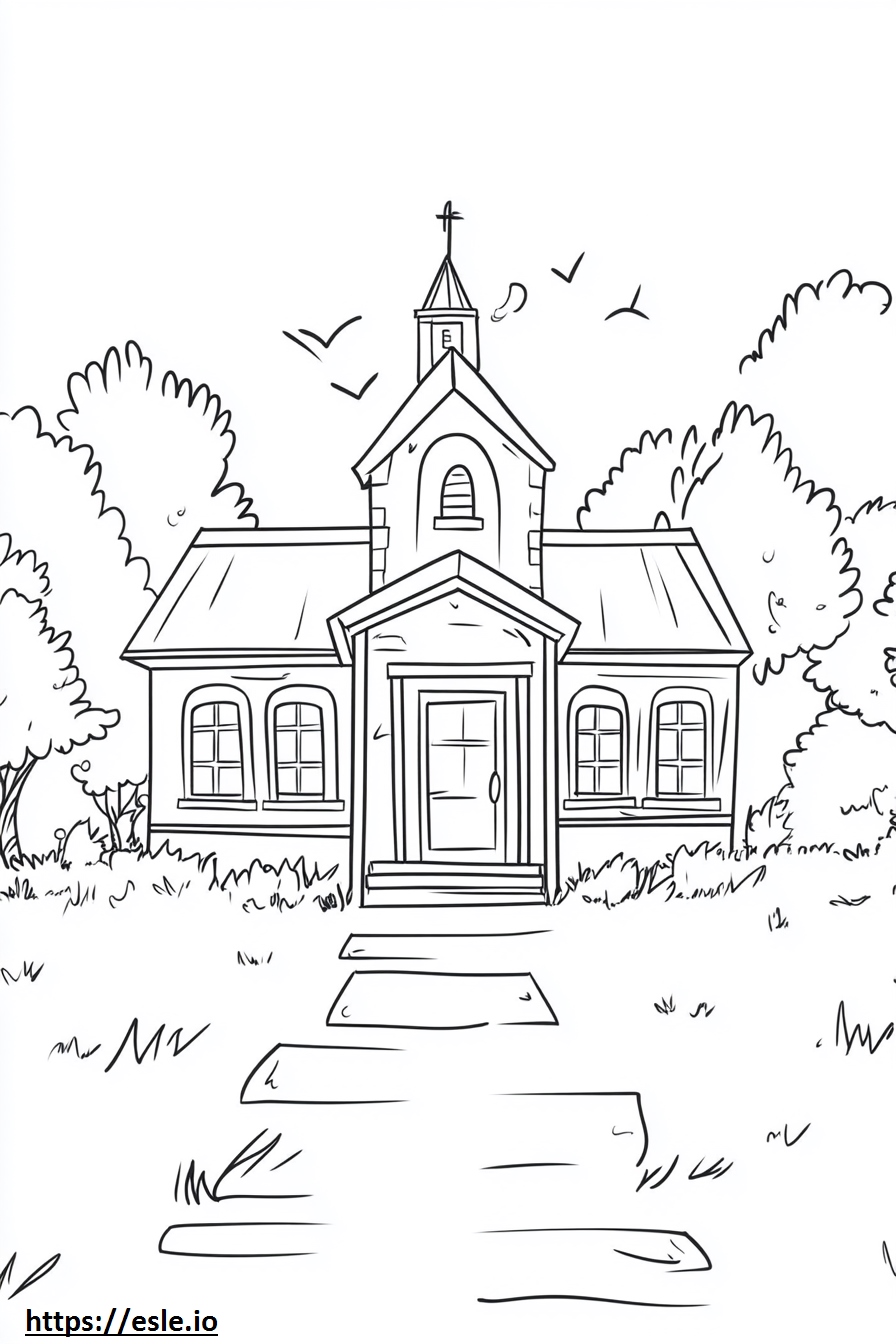 Beginning of school coloring page