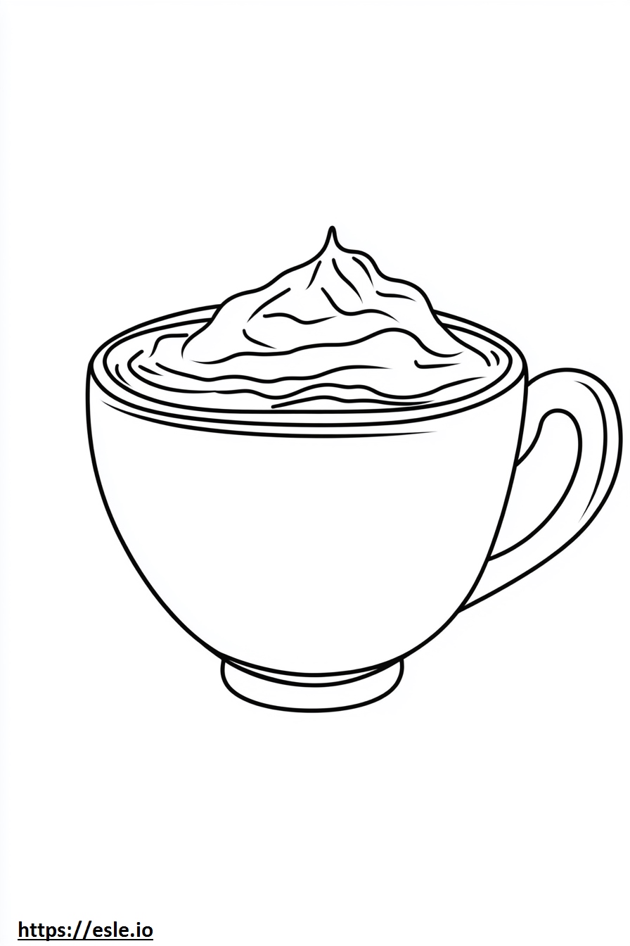 Tasse heiße Schokolade ausmalbild