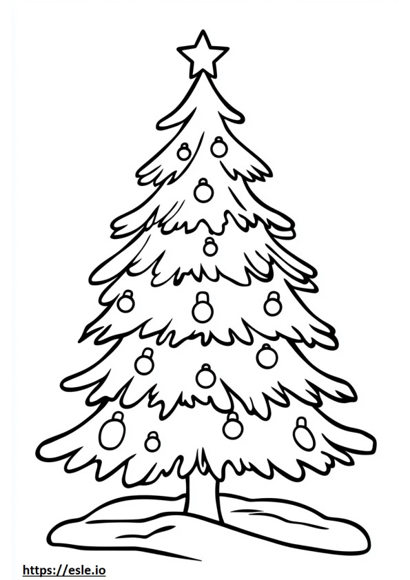 Christmas tree with snow free printable