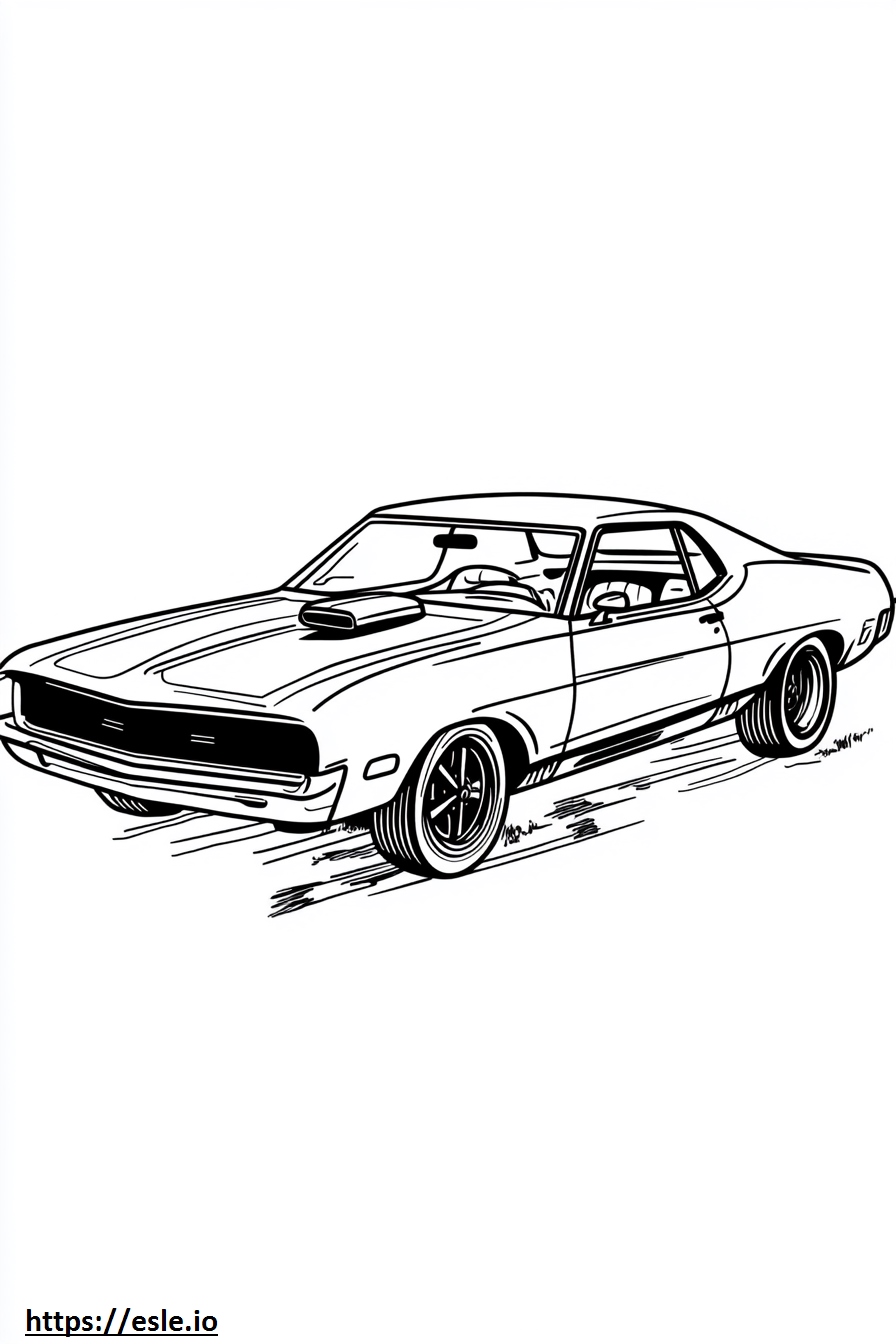 70's muscle car coloring page