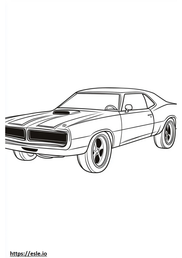 70's muscle car coloring sheet