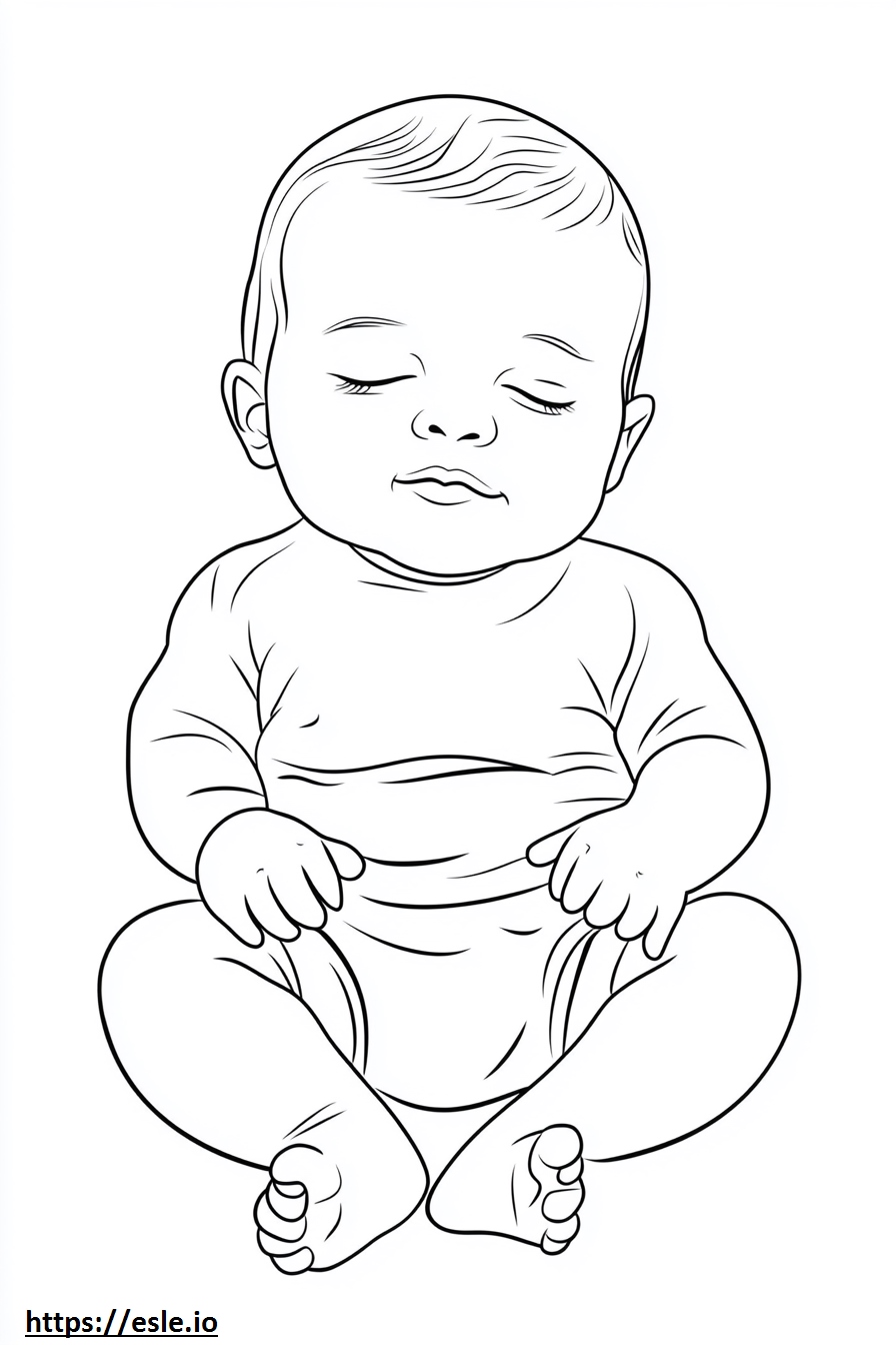 Newborn baby coloring sheet