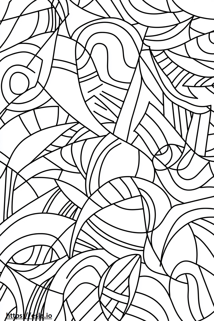 Abstract design coloring page