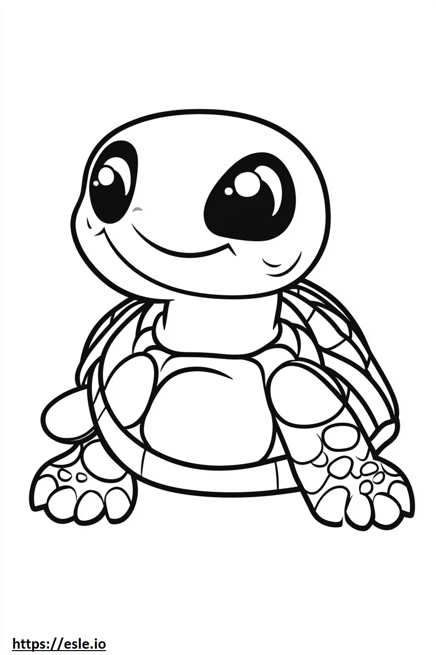 Tortuga Kawaii Para Colorear - Gratis Para Imprimir