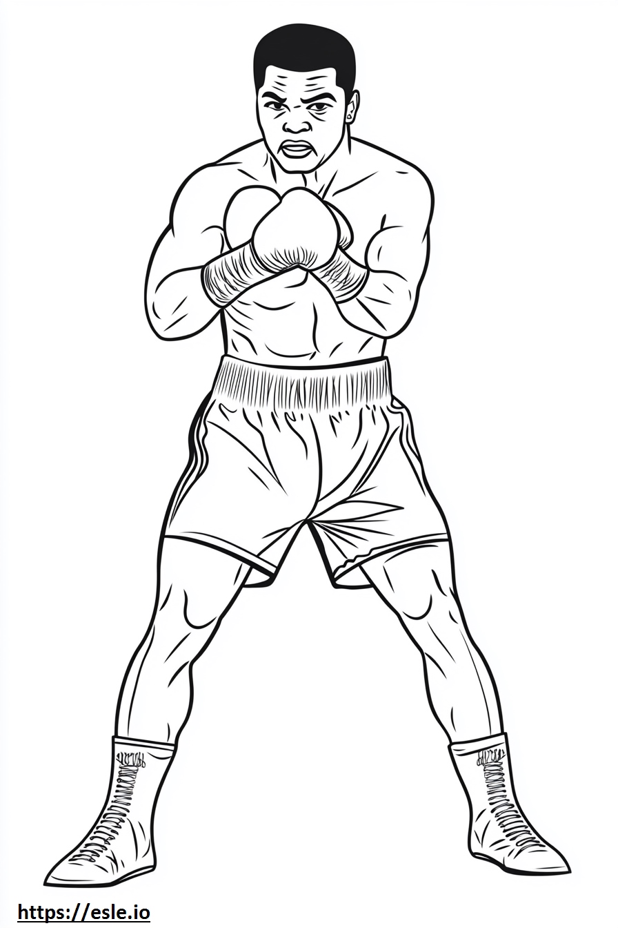 Boxe Muhammad Ali da colorare