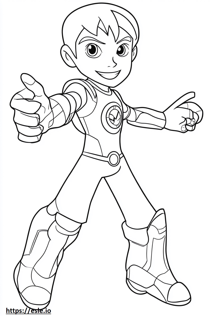 Ben ten aliens coloring sheet