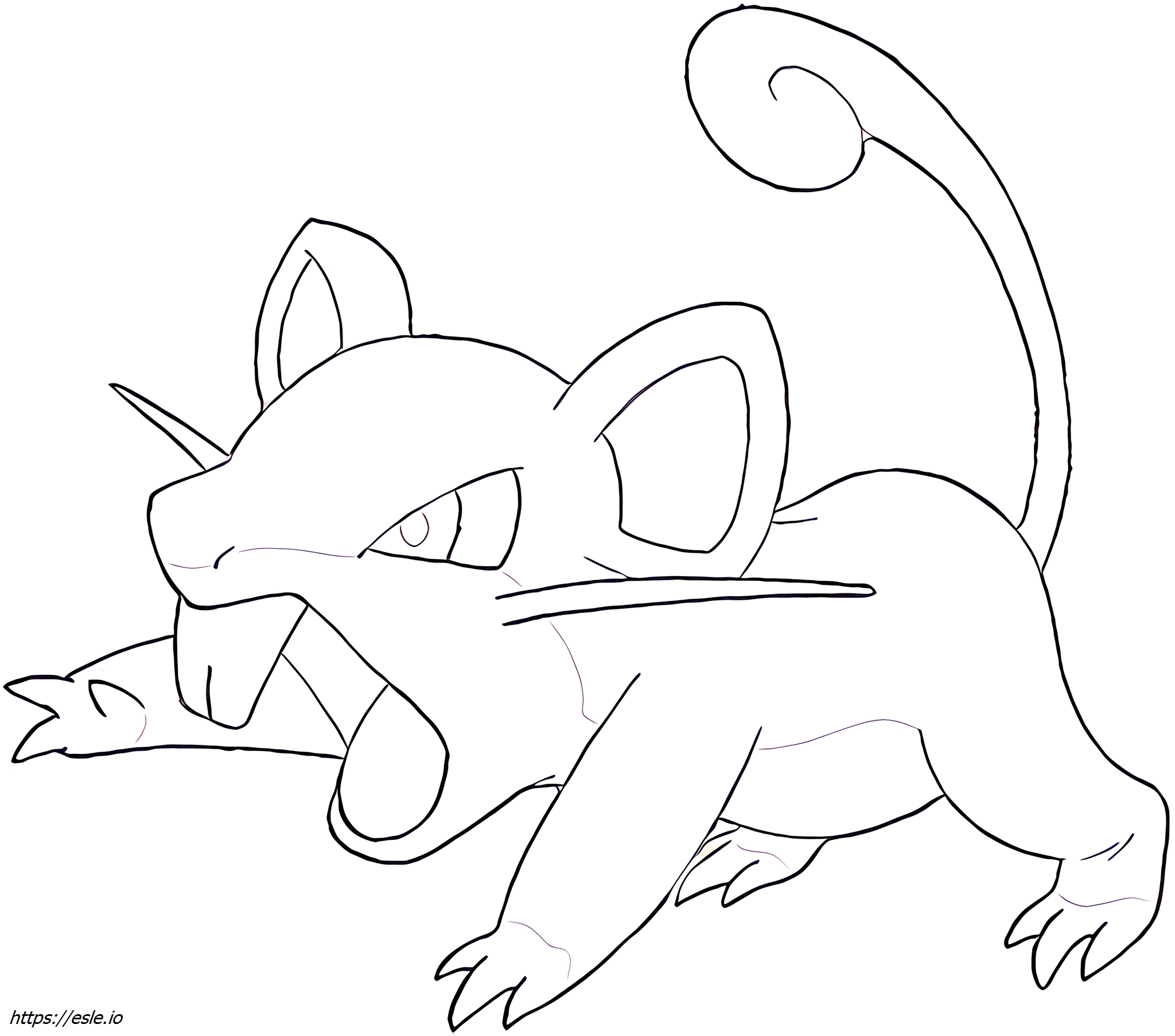 Rattata Pokémon coloring page