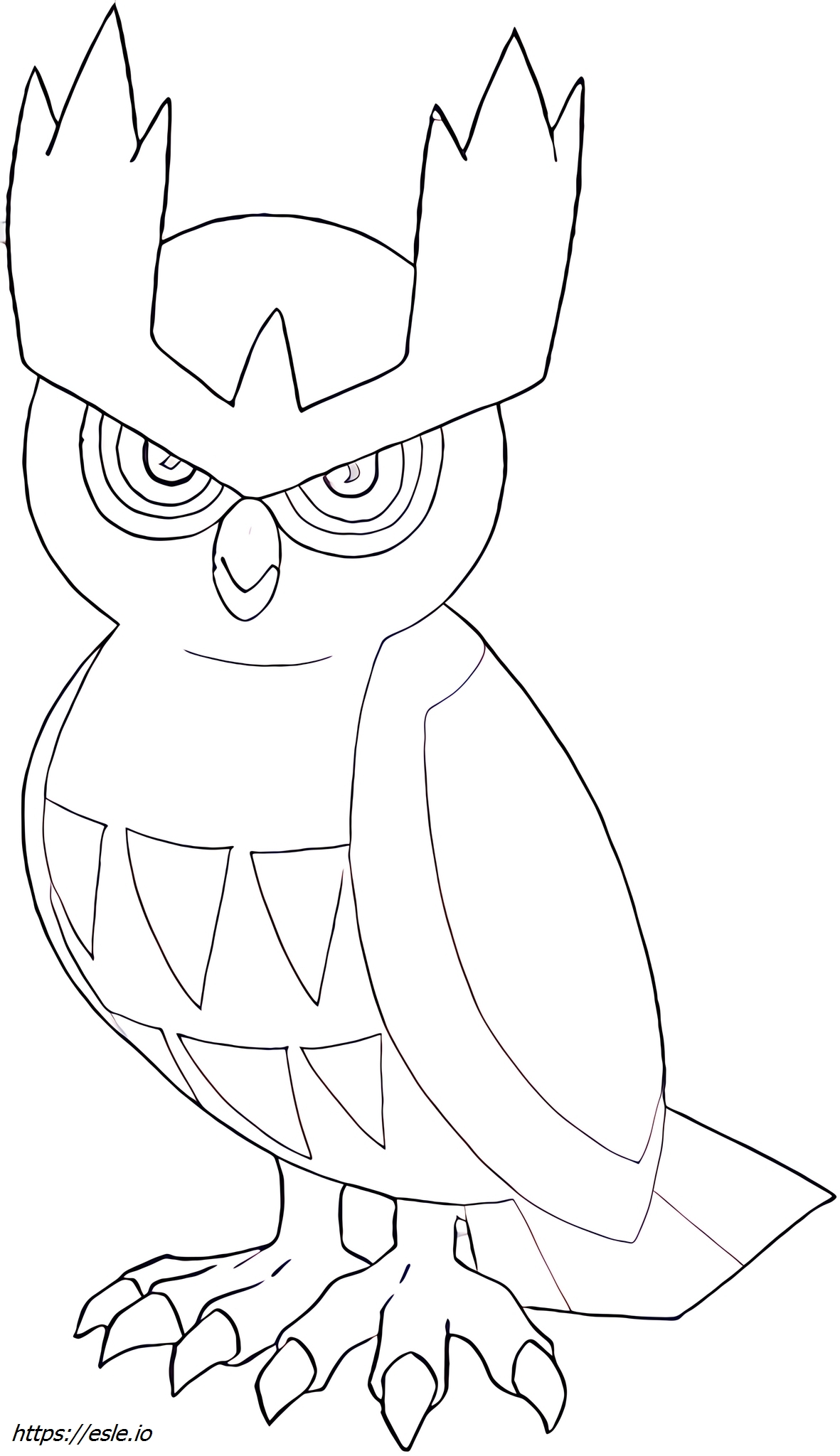 Noctowl Pokémon coloring page