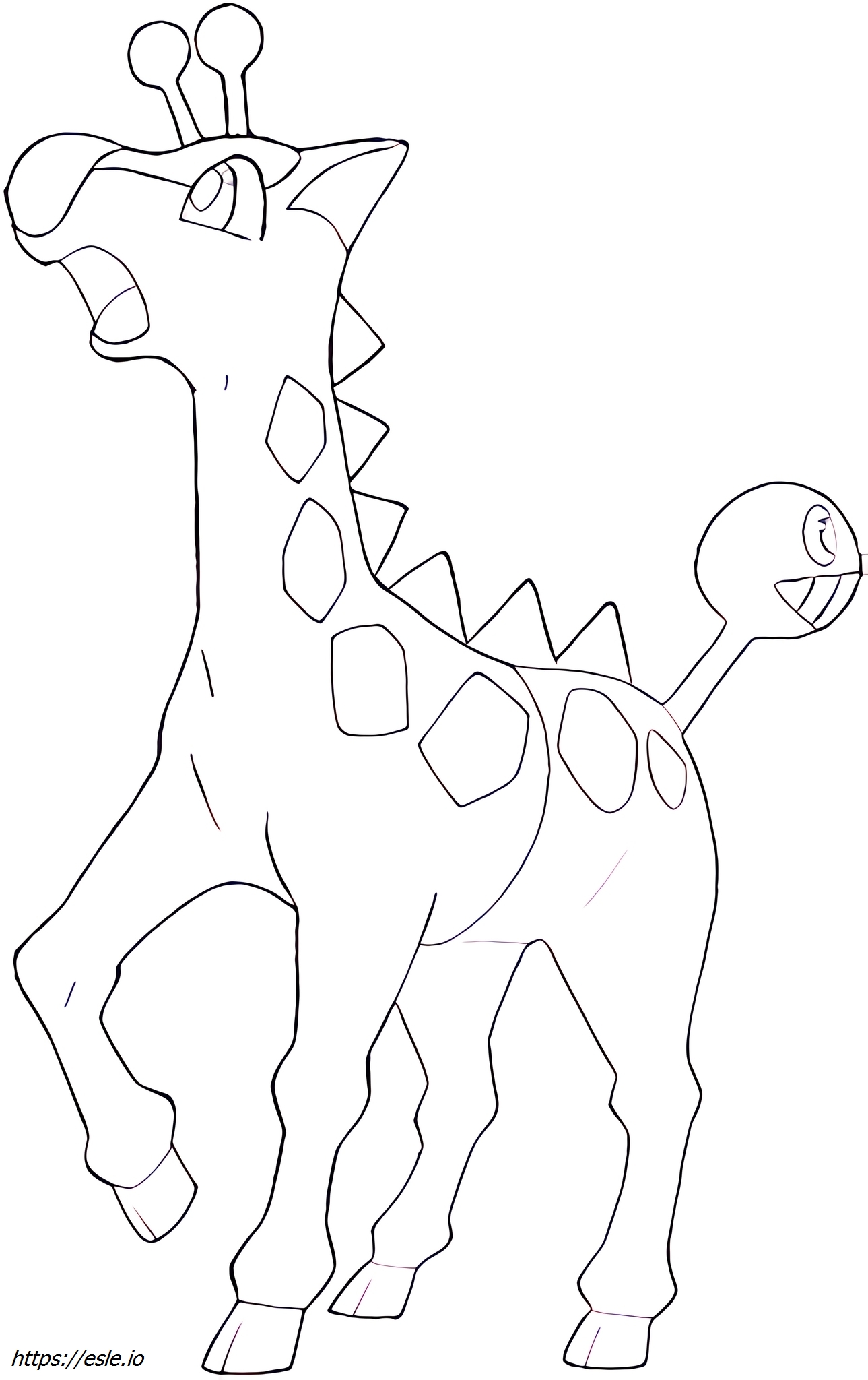 Girafarig Pokémon para colorear