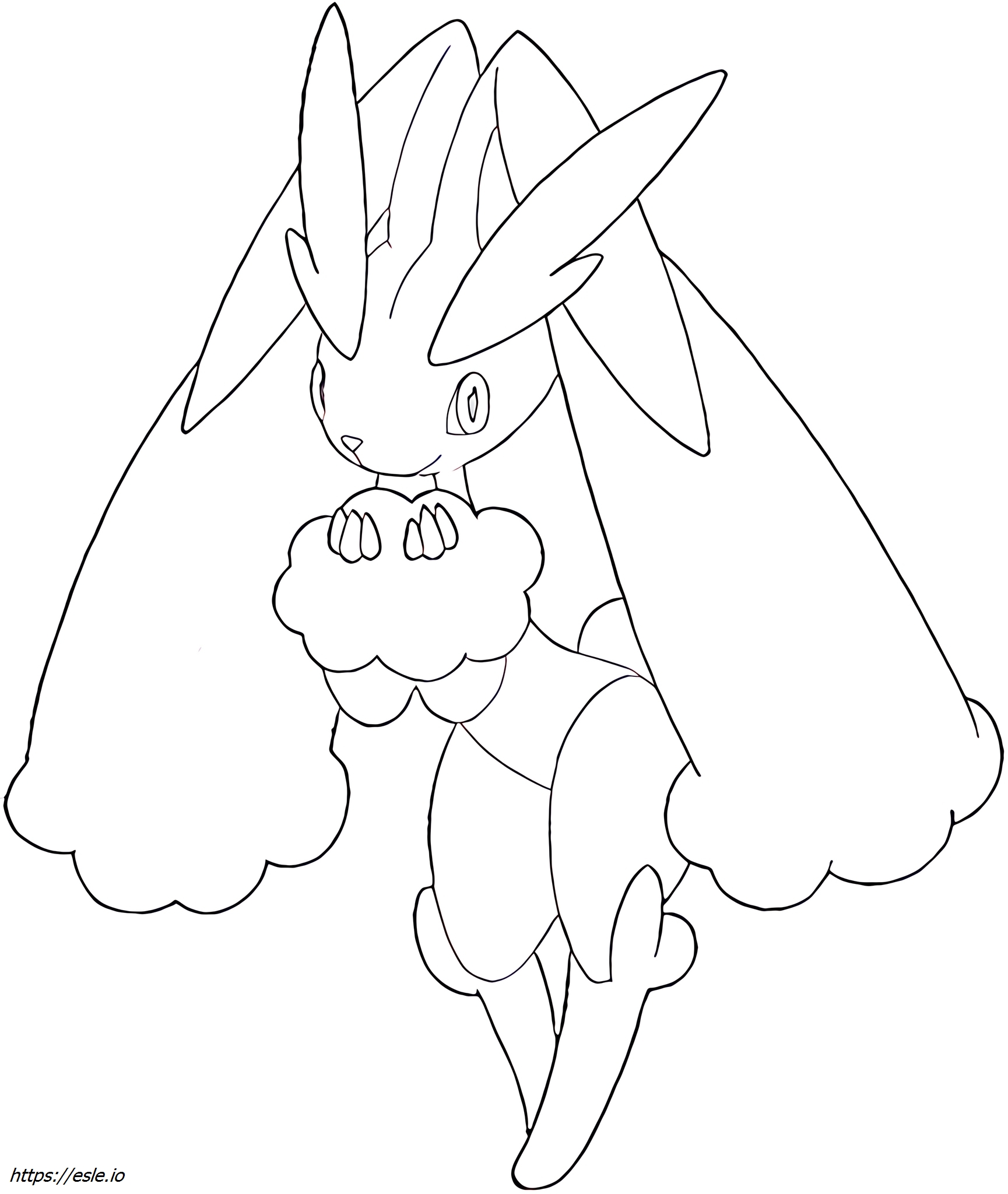 Lopunny Pokémon Kolorowanka