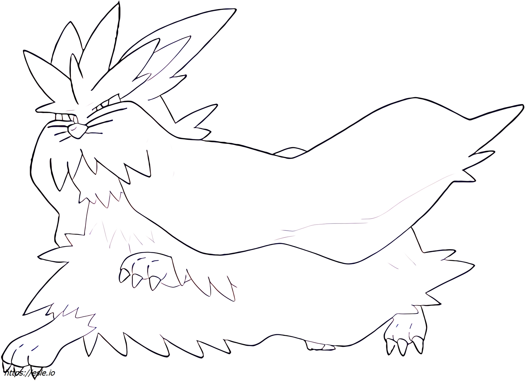 Stoutland Pokémon coloring page