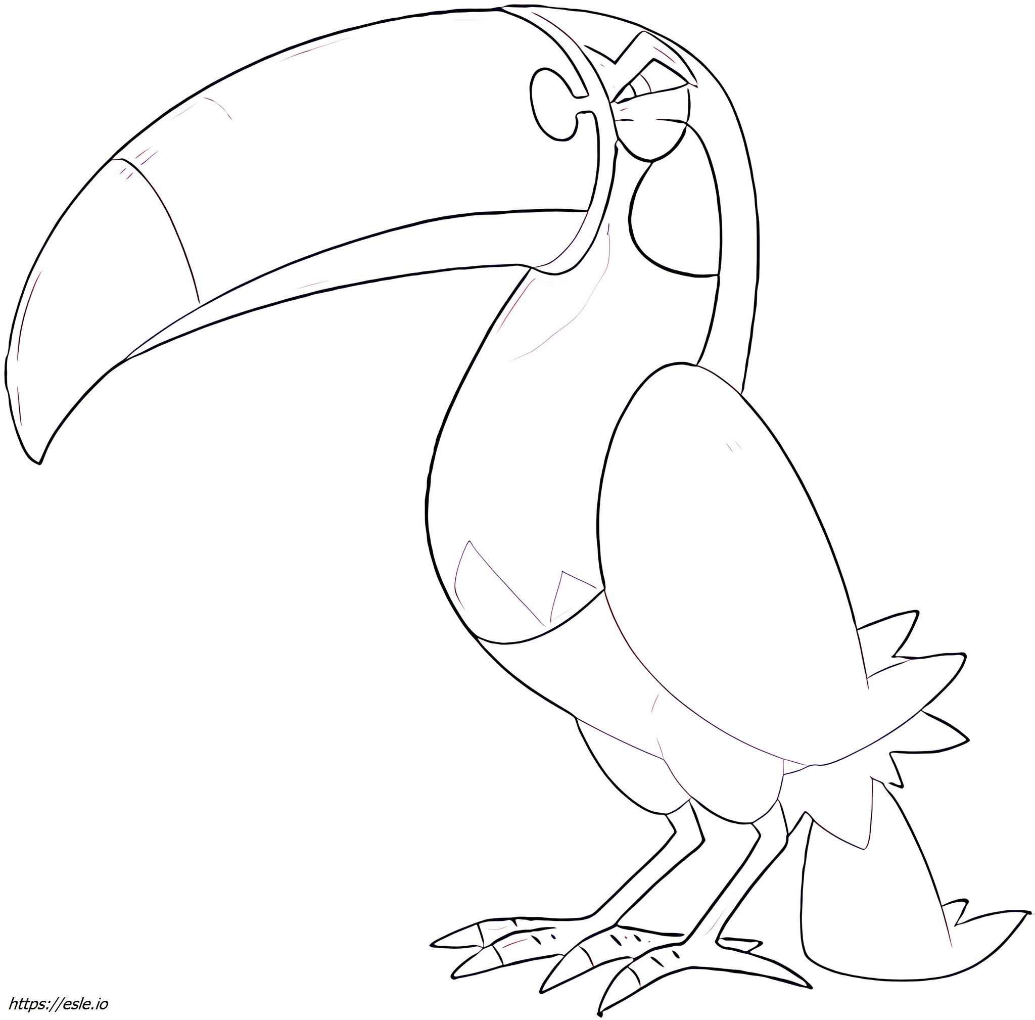 Toucannon Pokémon coloring page