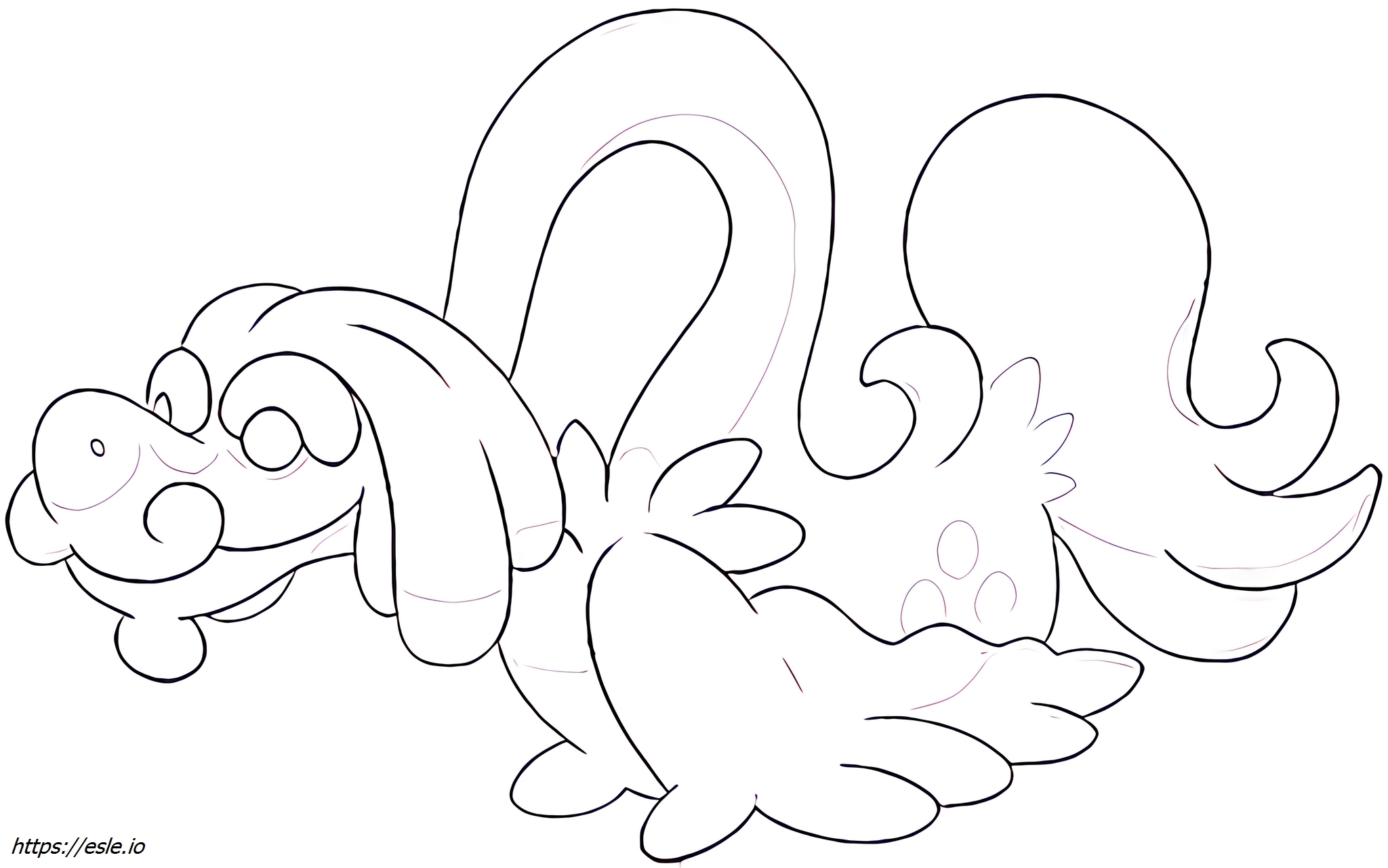 Drampa Pokémon mewarnai gambar