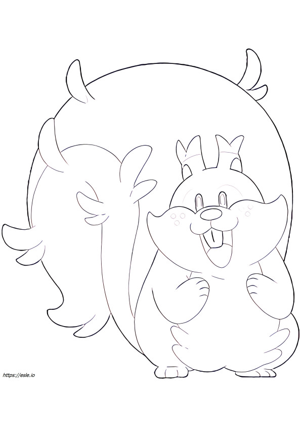 Greedent Pokemon for coloring