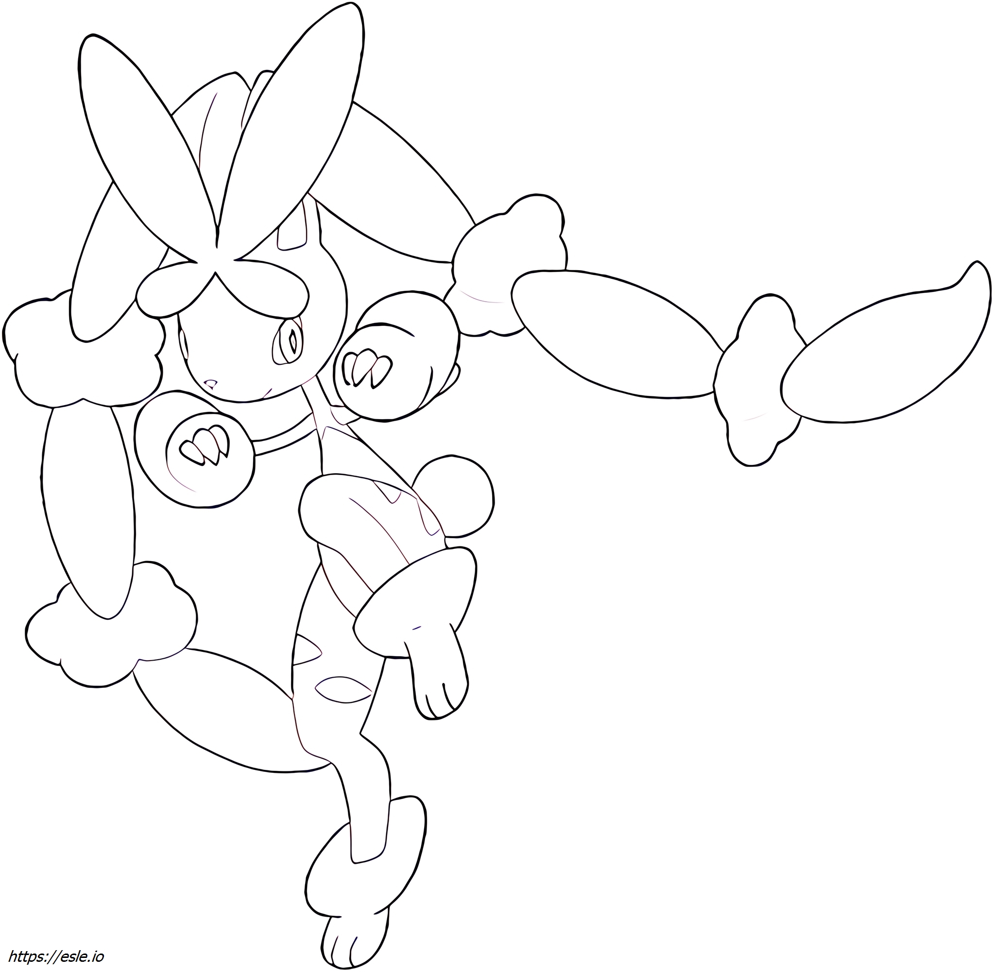 Mega Lopunny Coloring Page - Free Printable