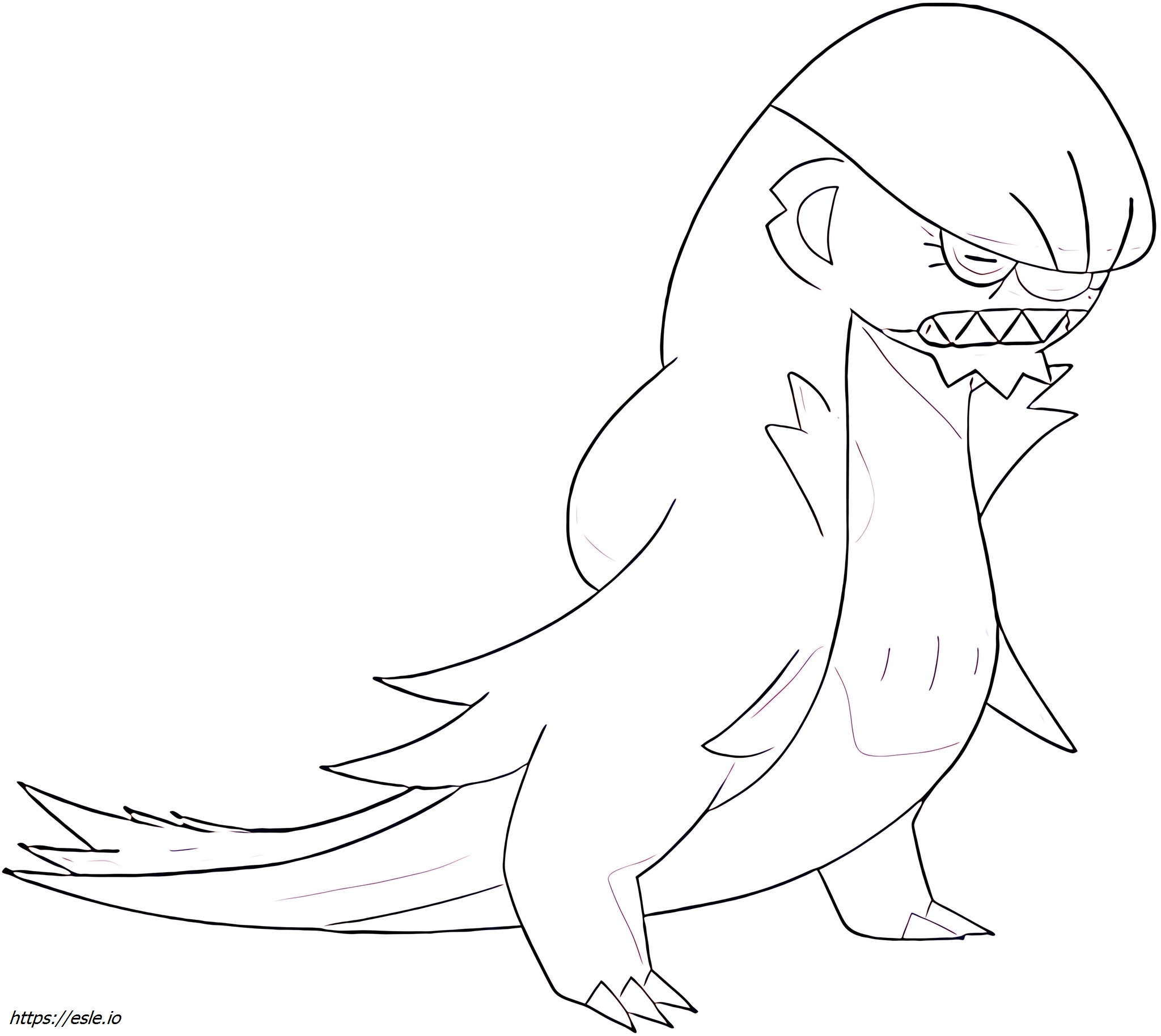 Desenho do Totem Gumshoos Pokémon para colorir