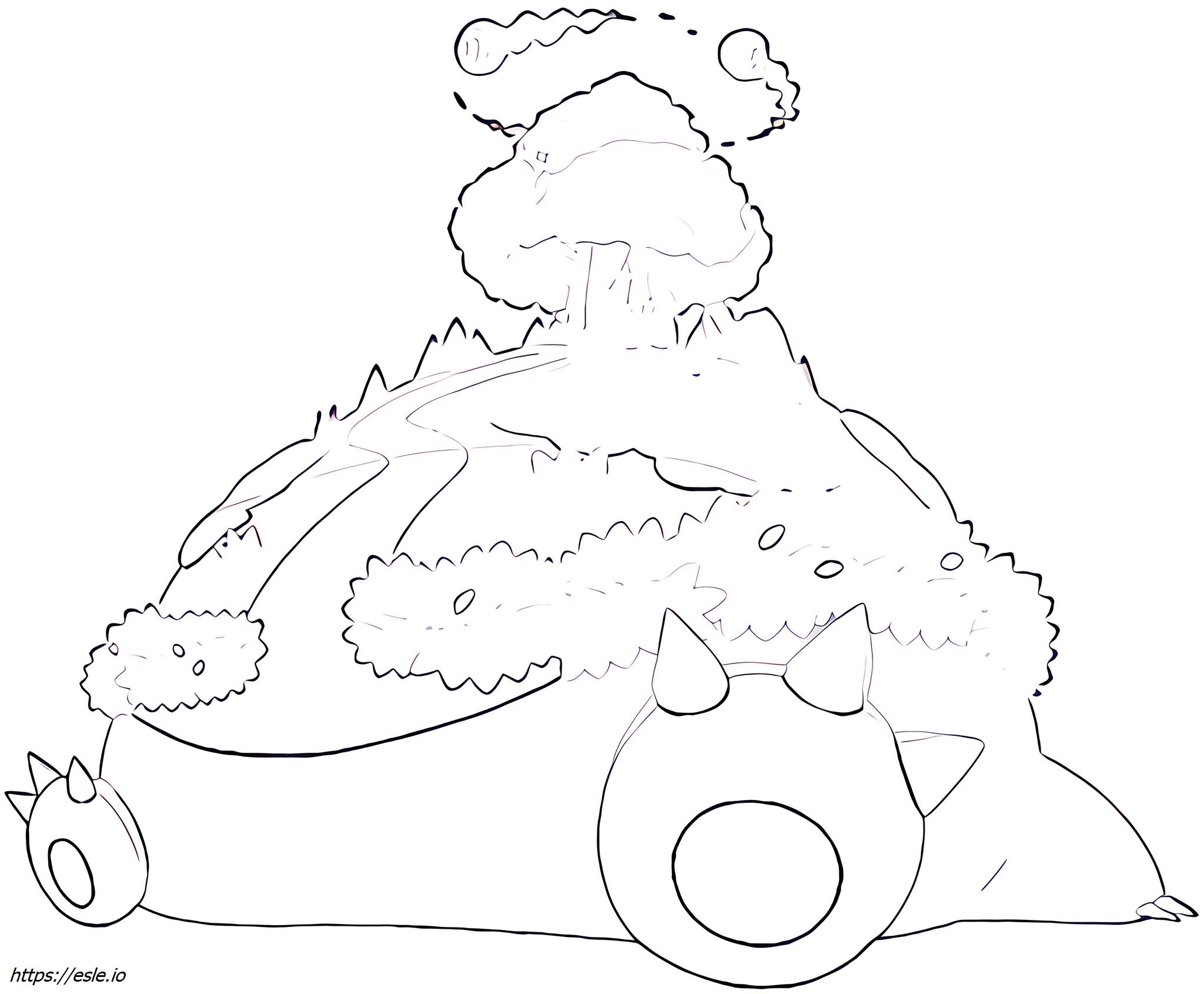Snorlax-gmax Pokémon da colorare