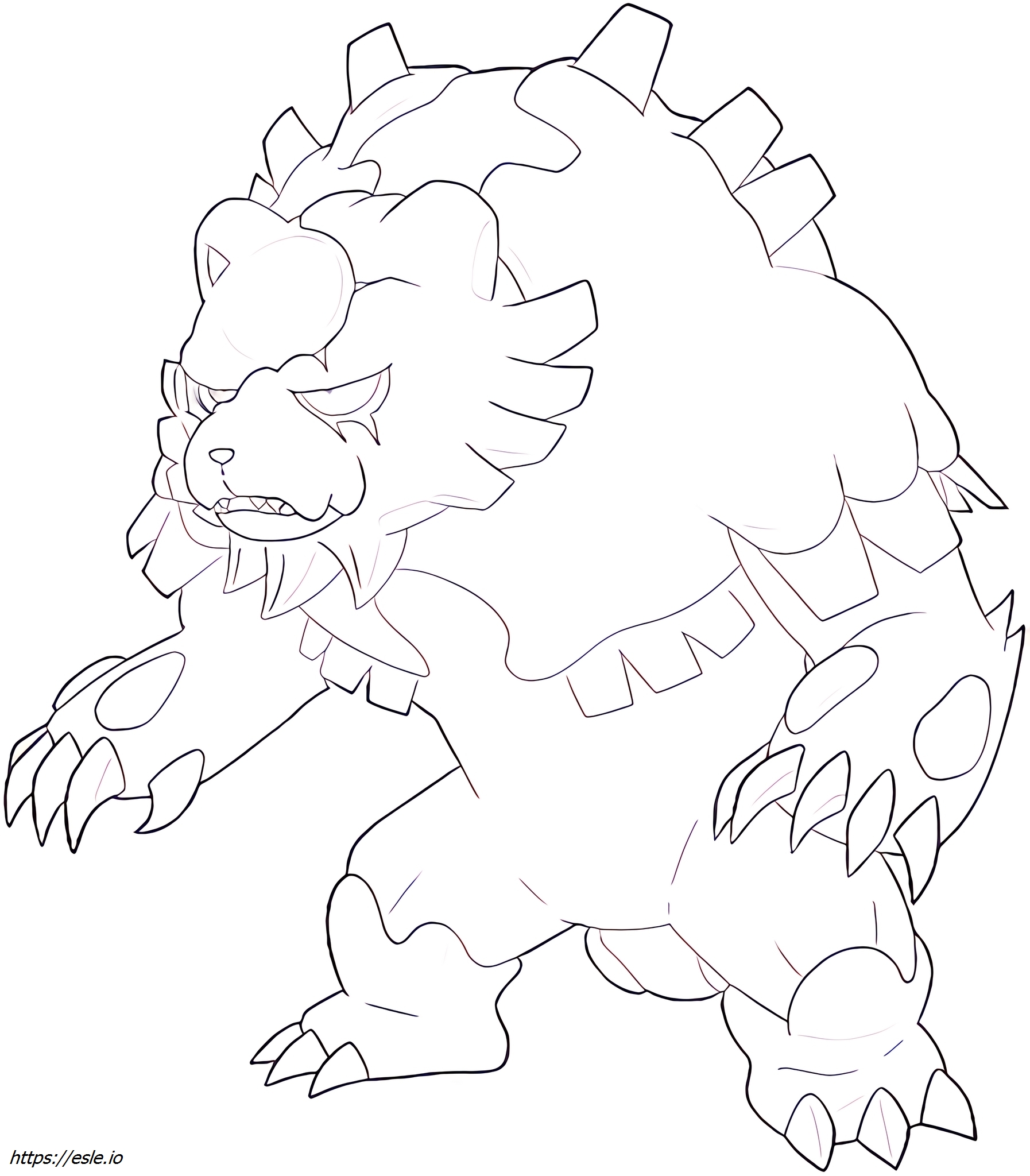 Ursaluna-bloodmoon Pokémon coloring page