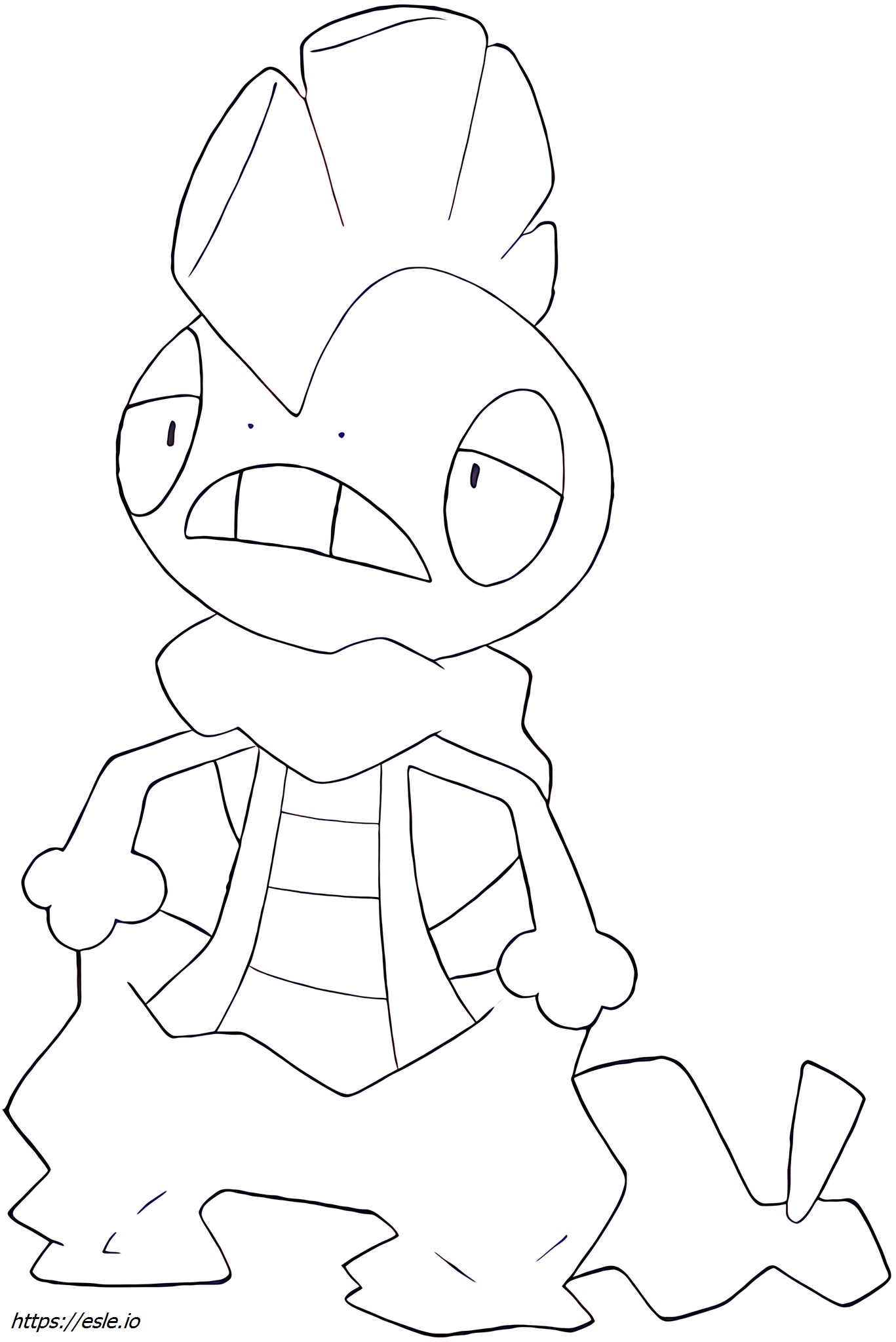 Scrafty Pokémon coloring page