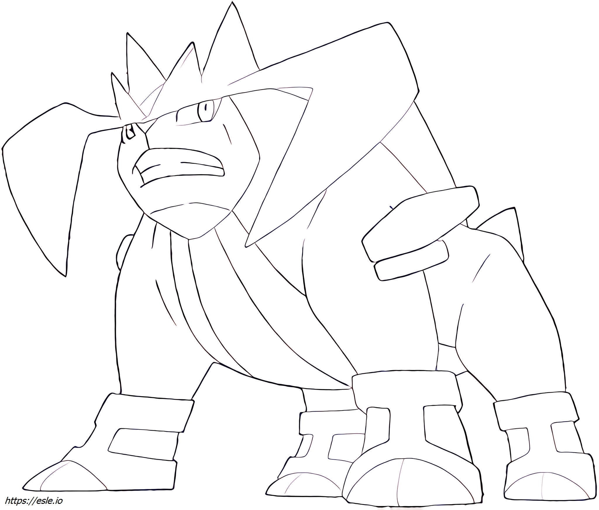 Terrakion Pokémon coloring page
