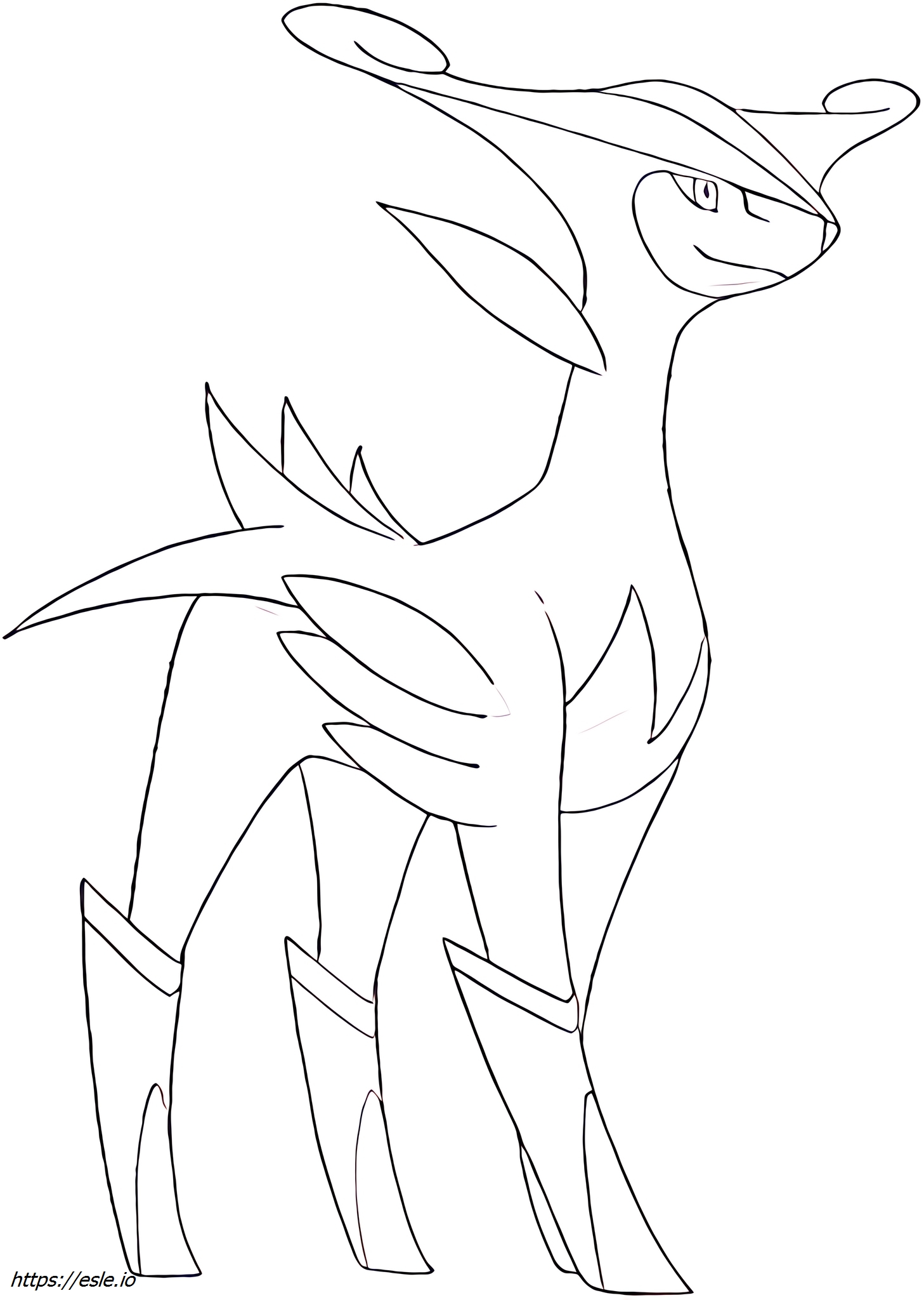 Virizion Pokémon coloring page