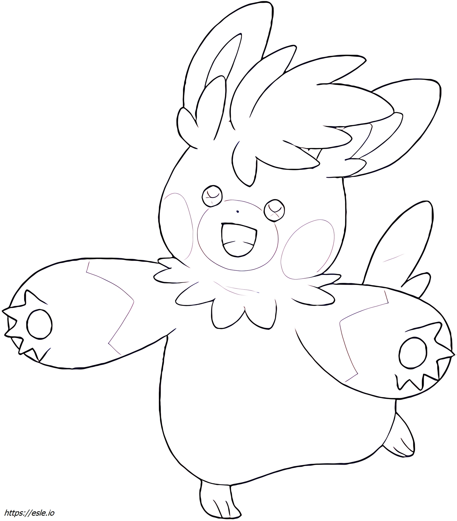 Pawmot Pokémon coloring page