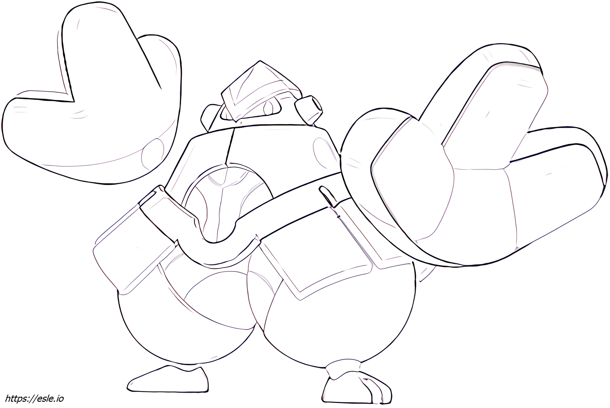 Iron-hands Pokémon coloring page