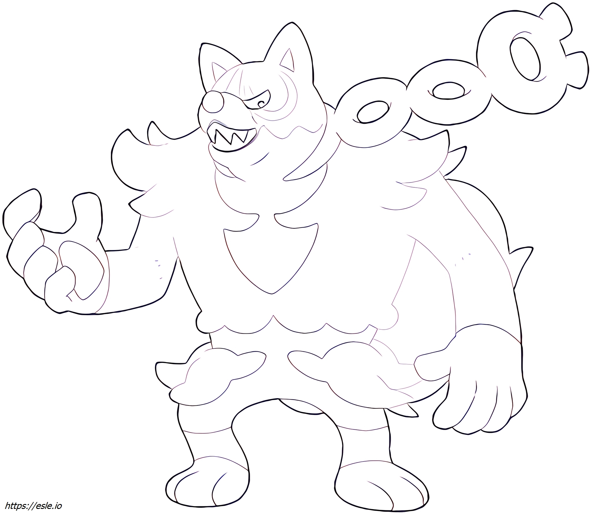 Okidogi Pokémon coloring page