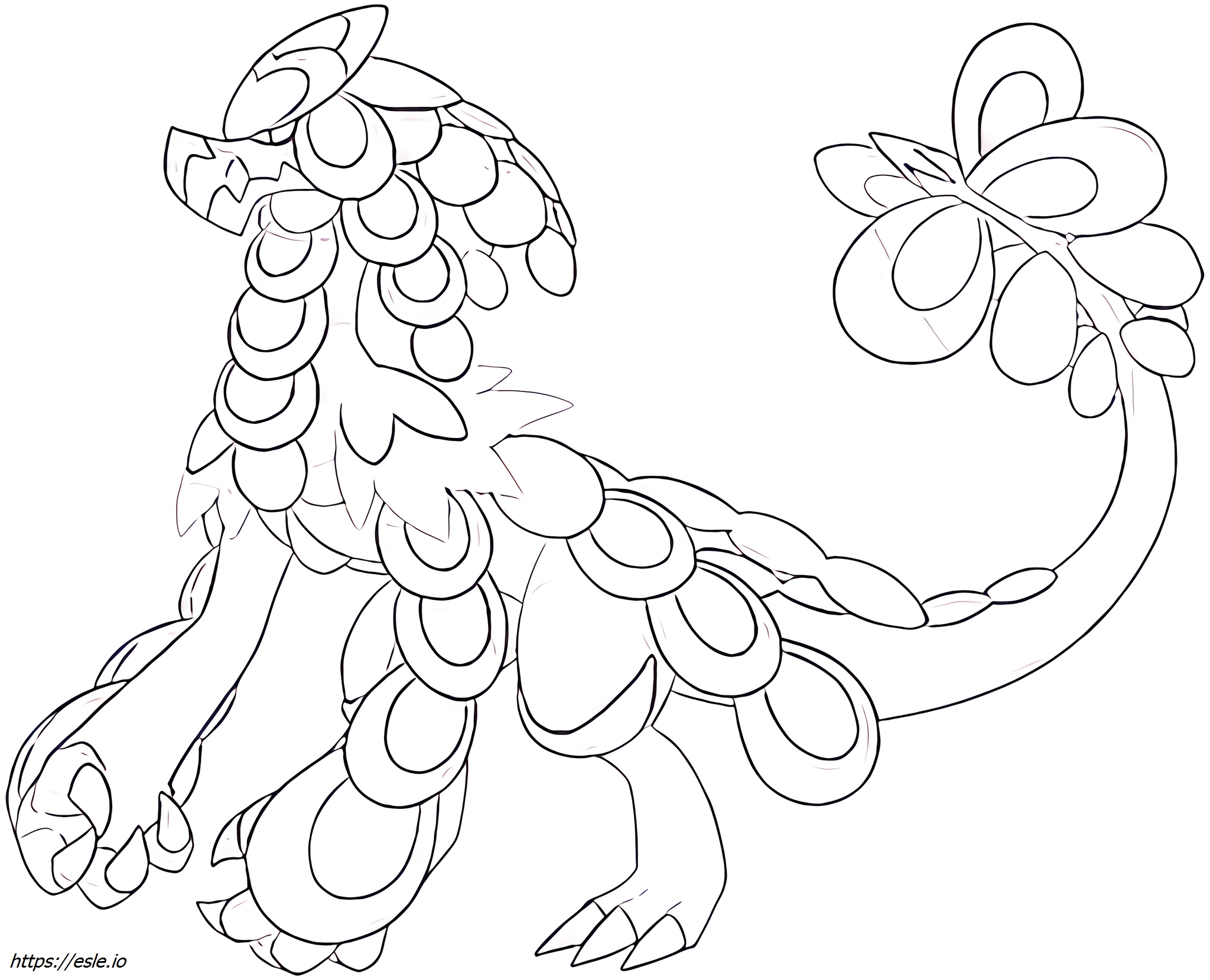 Kommo-o-totem Pokémon coloring page