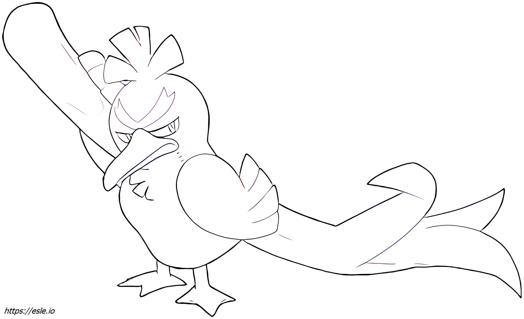 Farfetchd-galar Pokémon mewarnai gambar