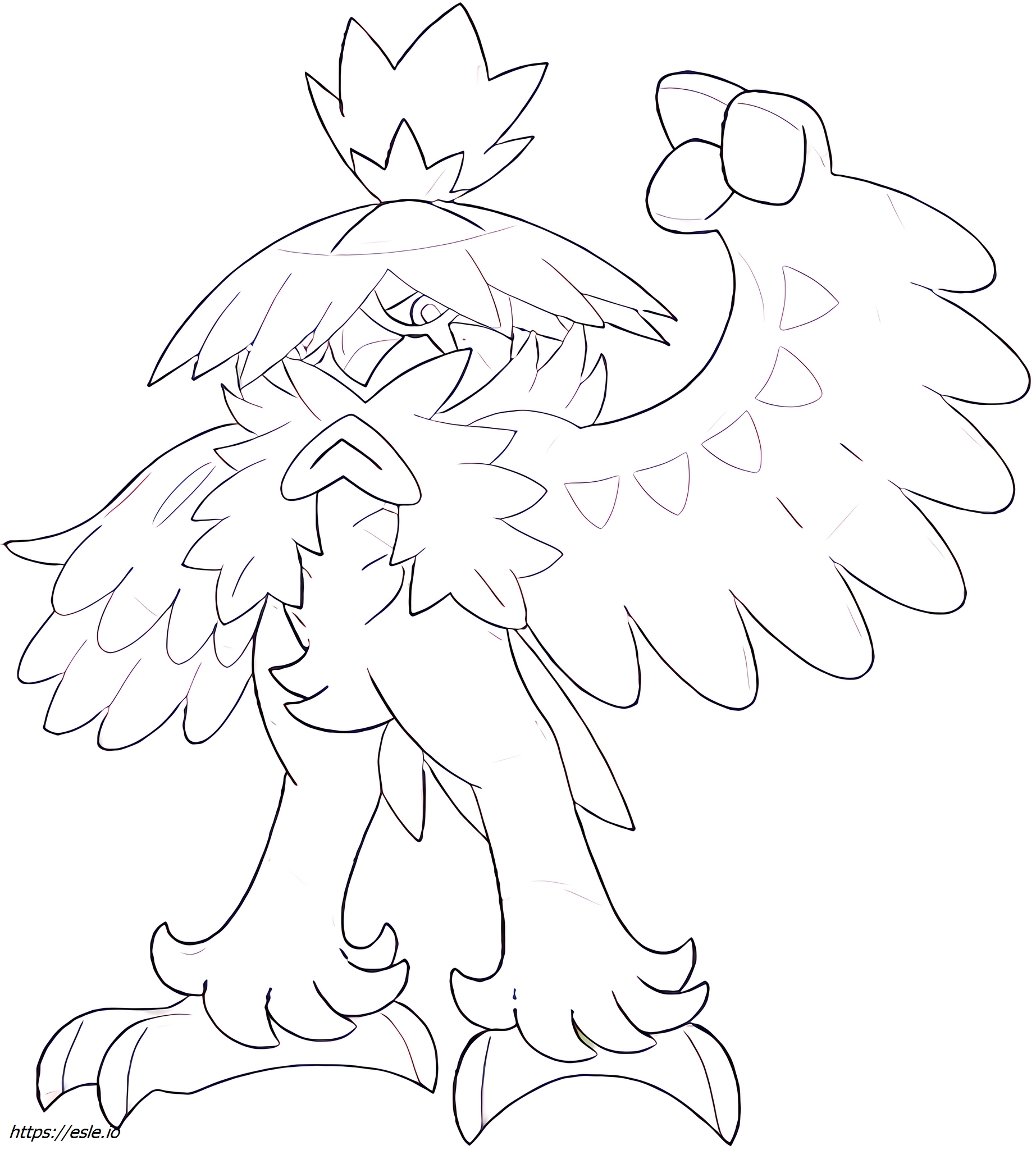 Decidueye-hisui Pokémon coloring page