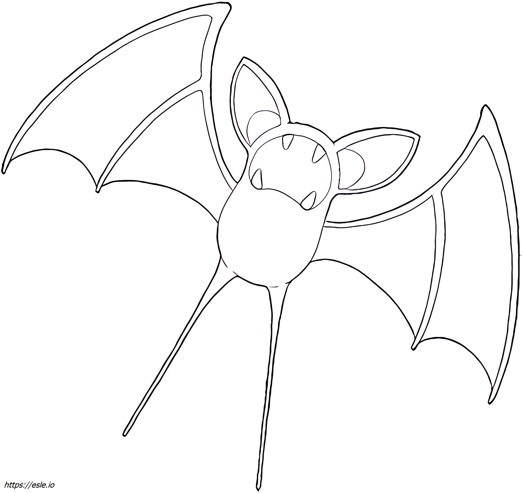 Zubat Pokémon coloring page