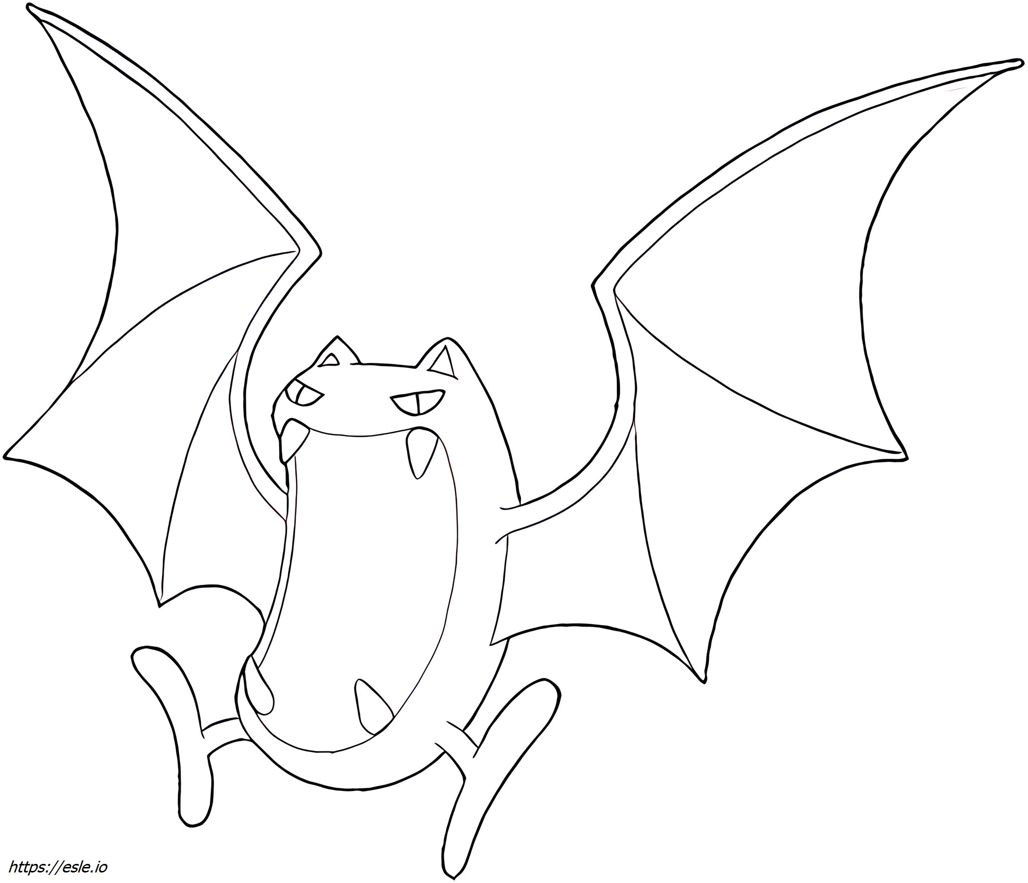 Golbat Pokémon coloring page