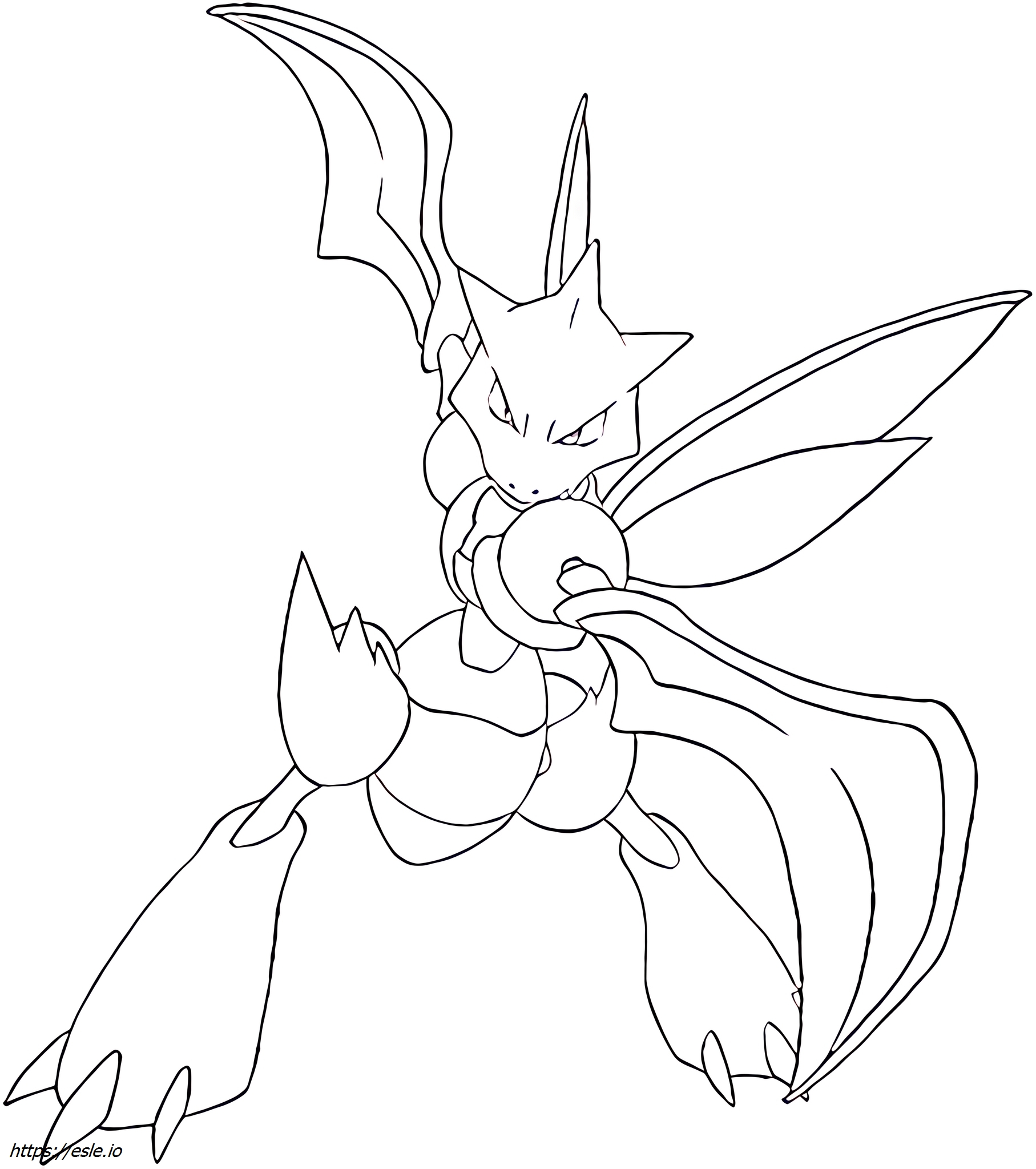 Scyther Pokémon coloring page