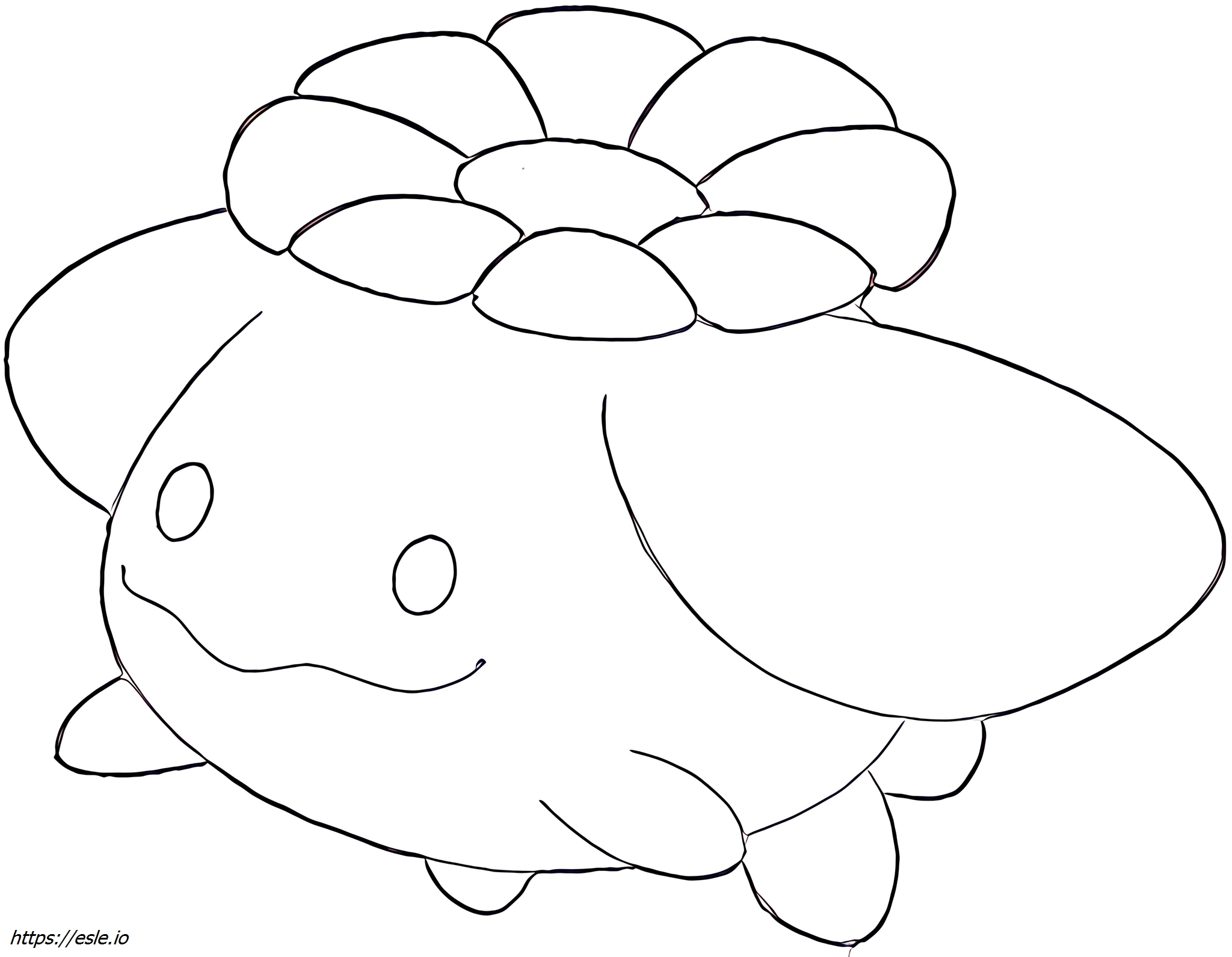 Free Printable Skiploom Pokémon Coloring Page for Kids