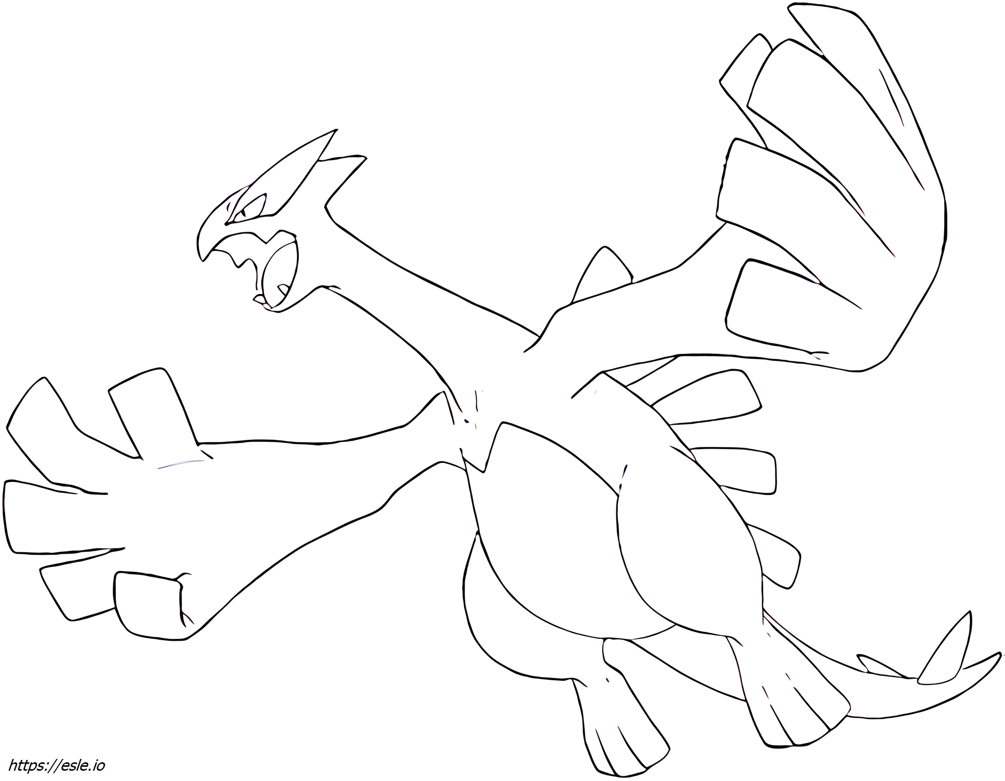 Lugia Pokémon coloring page