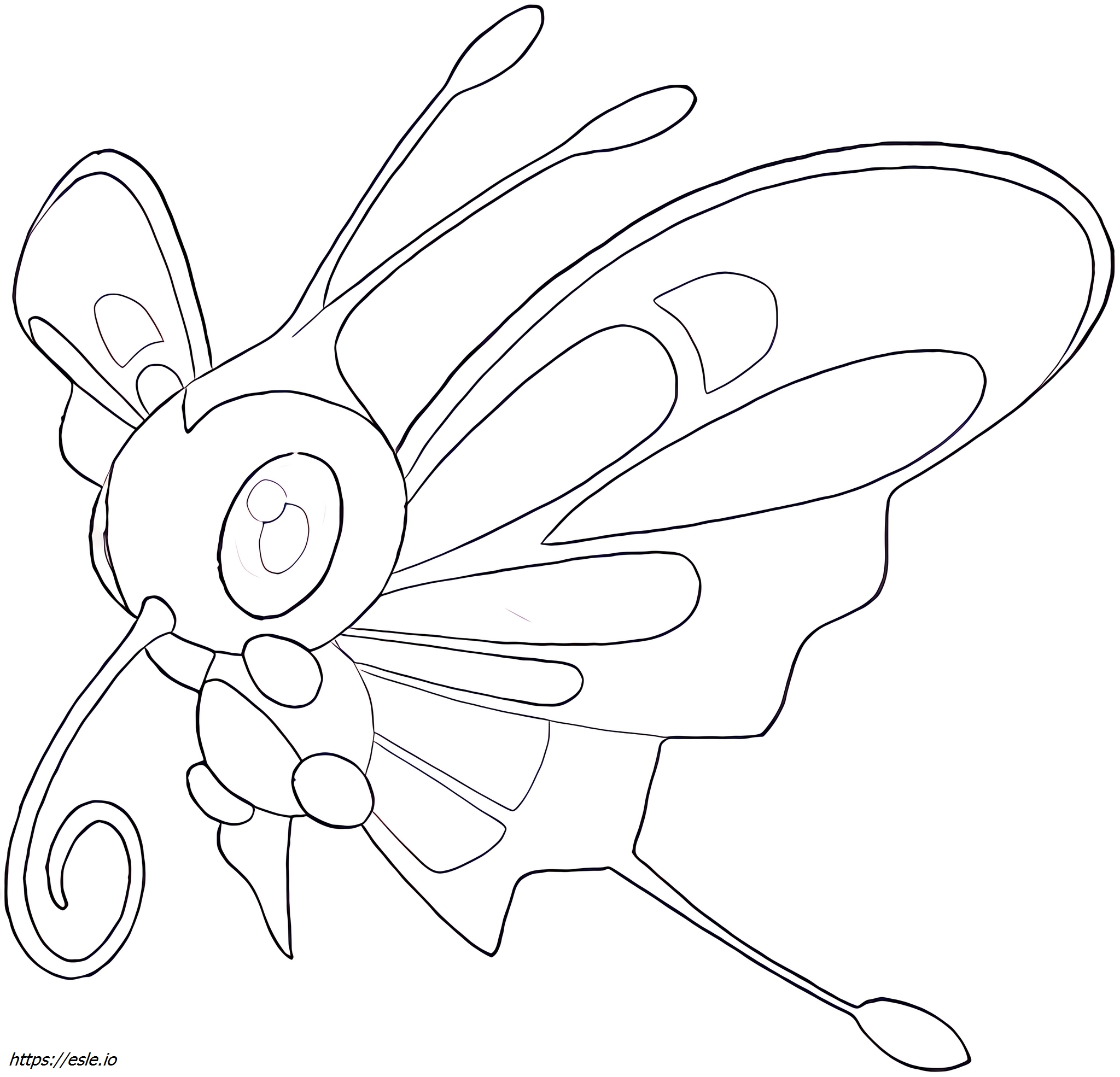Beautifly Pokémon coloring page