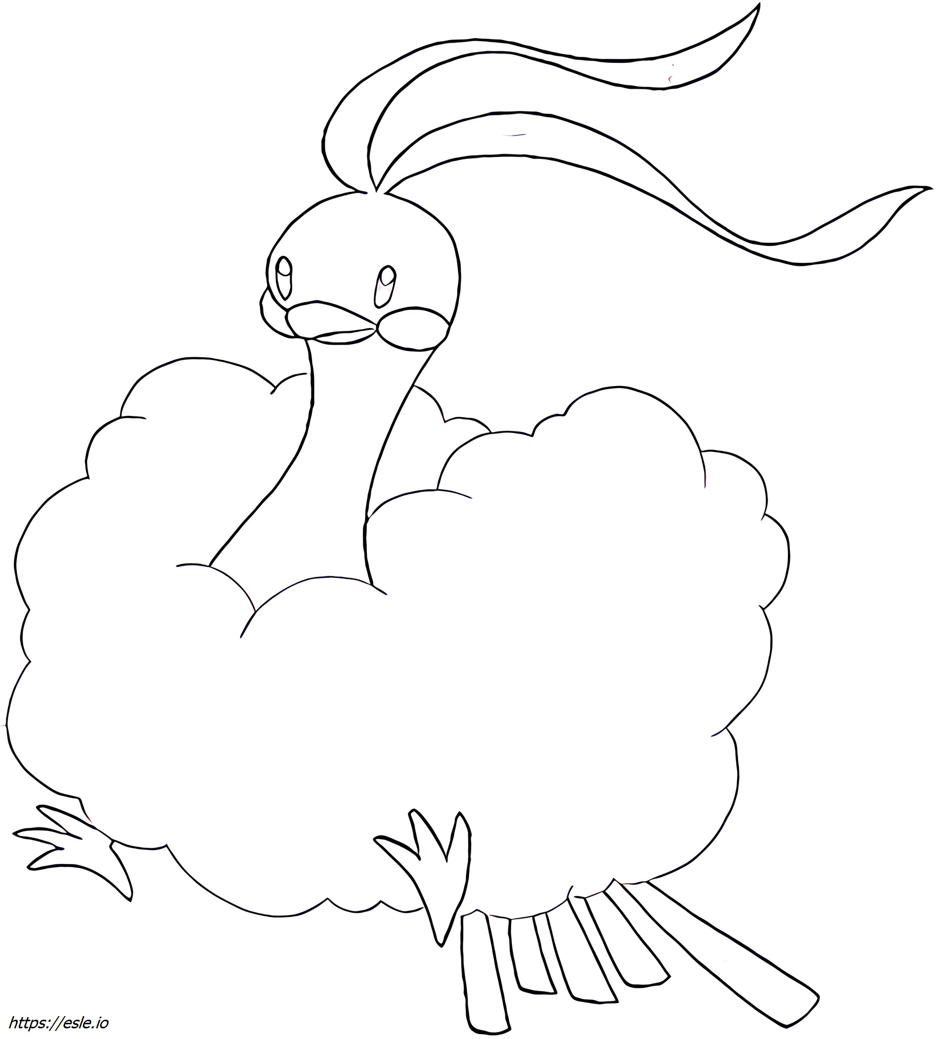 Altaria ポケモン ぬりえ 塗り絵 