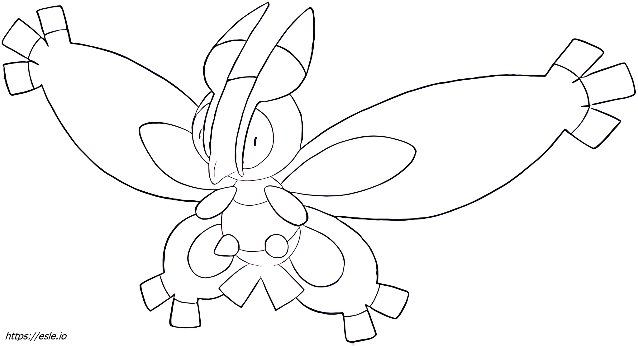 Kolorowanka Mothim Pokémon do druku