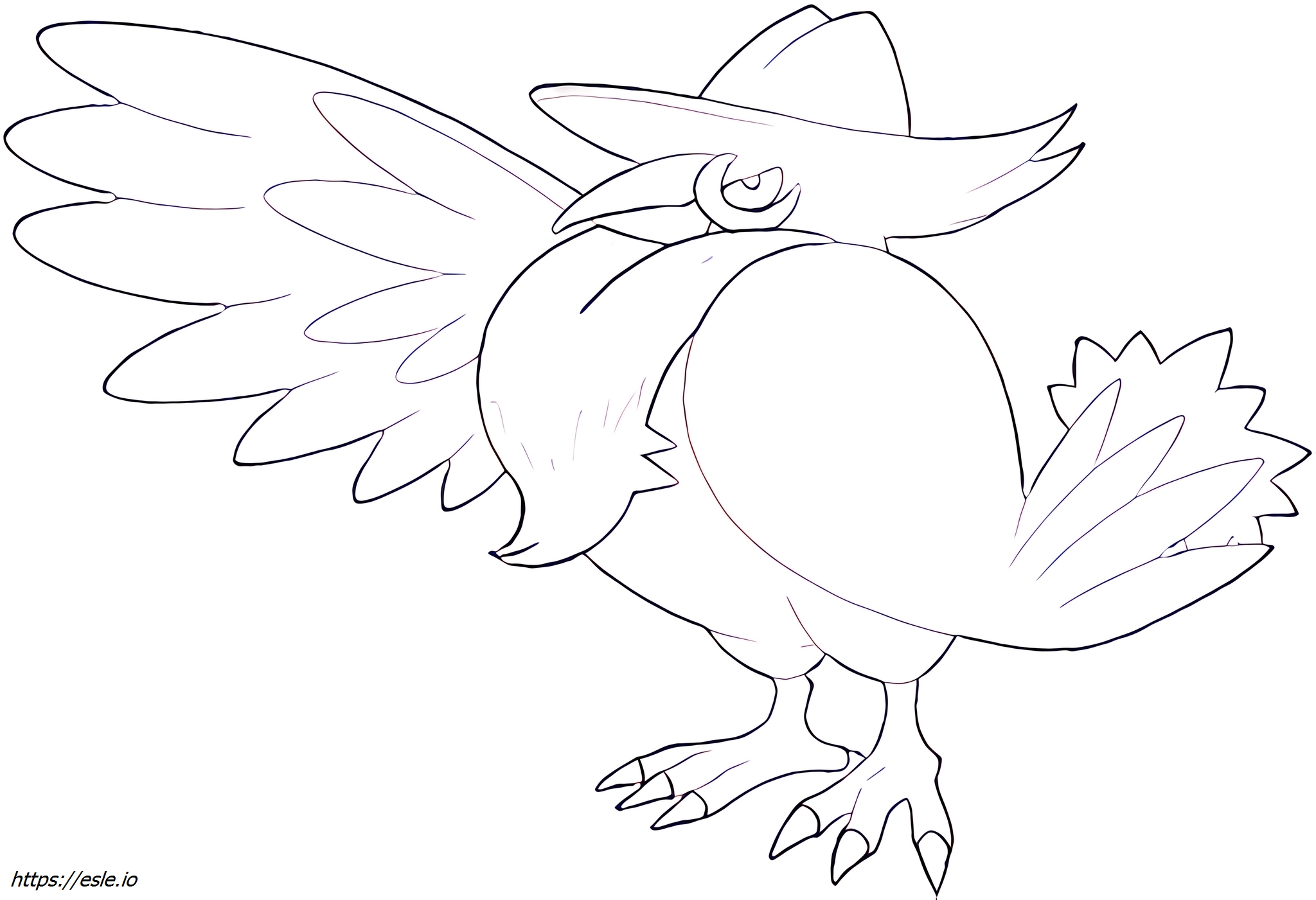 Honchkrow Pokémon coloring page
