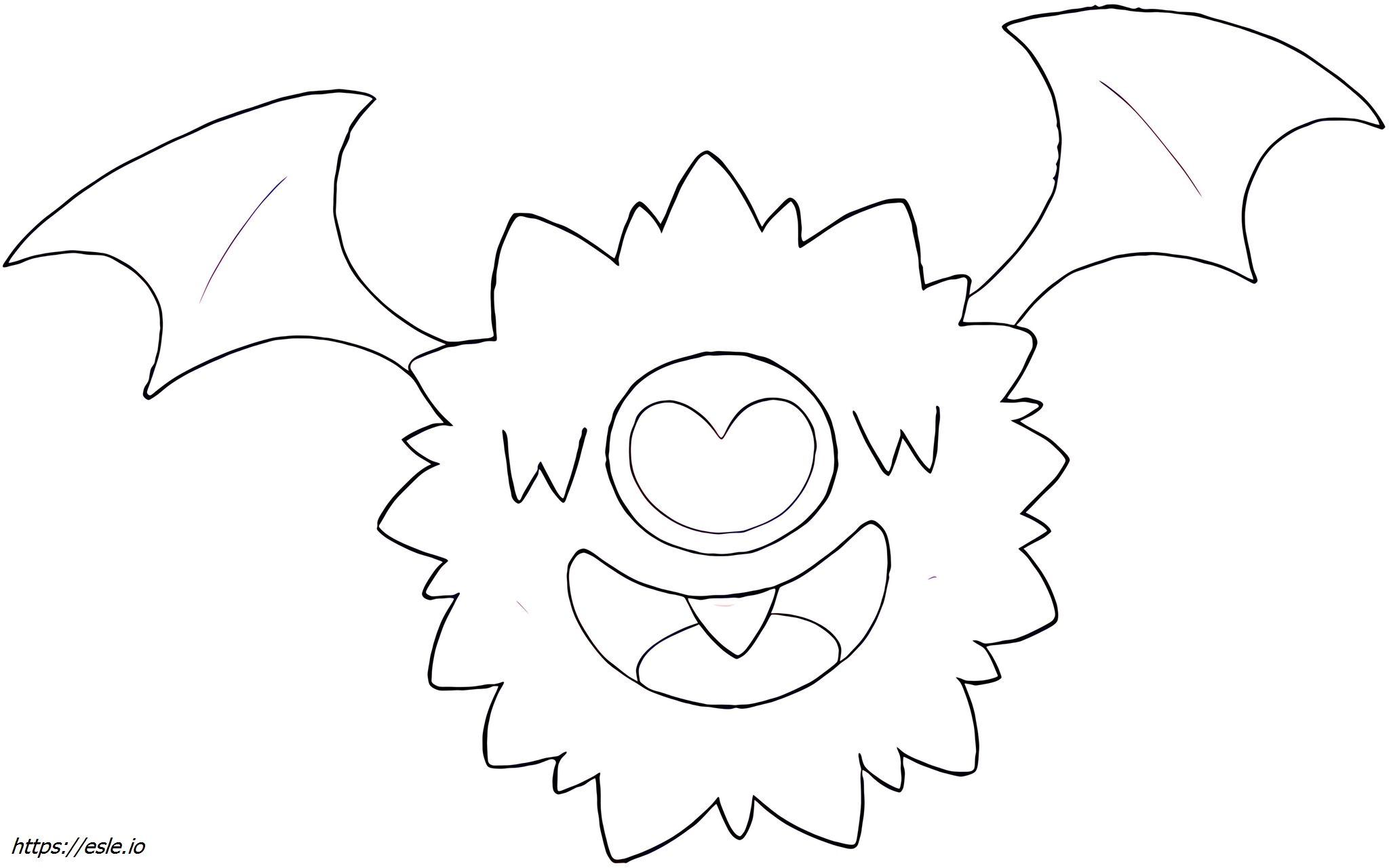Woobat Pokemon Coloring Page
