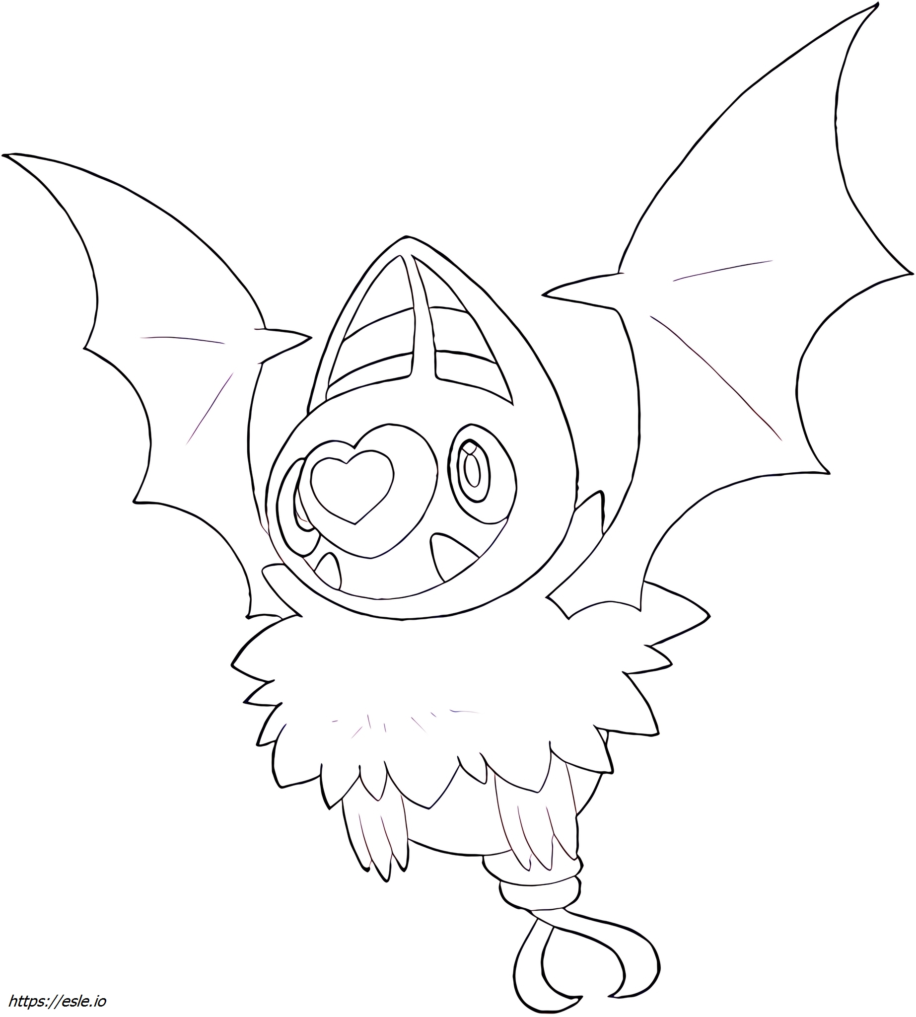 Swoobat Pokémon coloring page