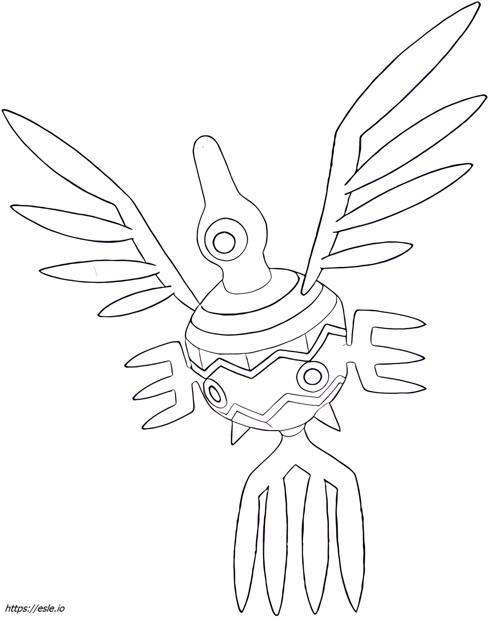 Sigilyph Pokémon coloring page