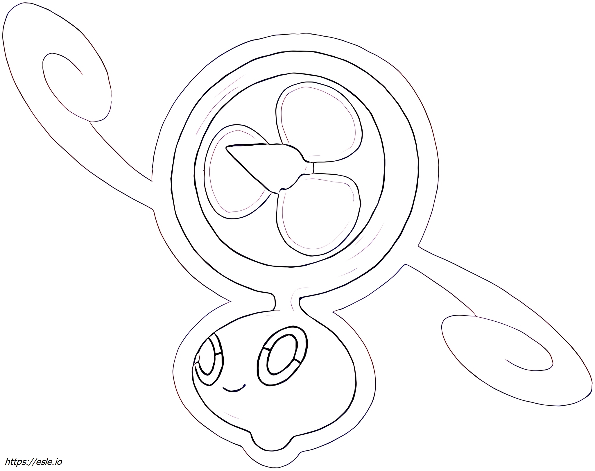 Rotom-fan Pokémon mewarnai gambar